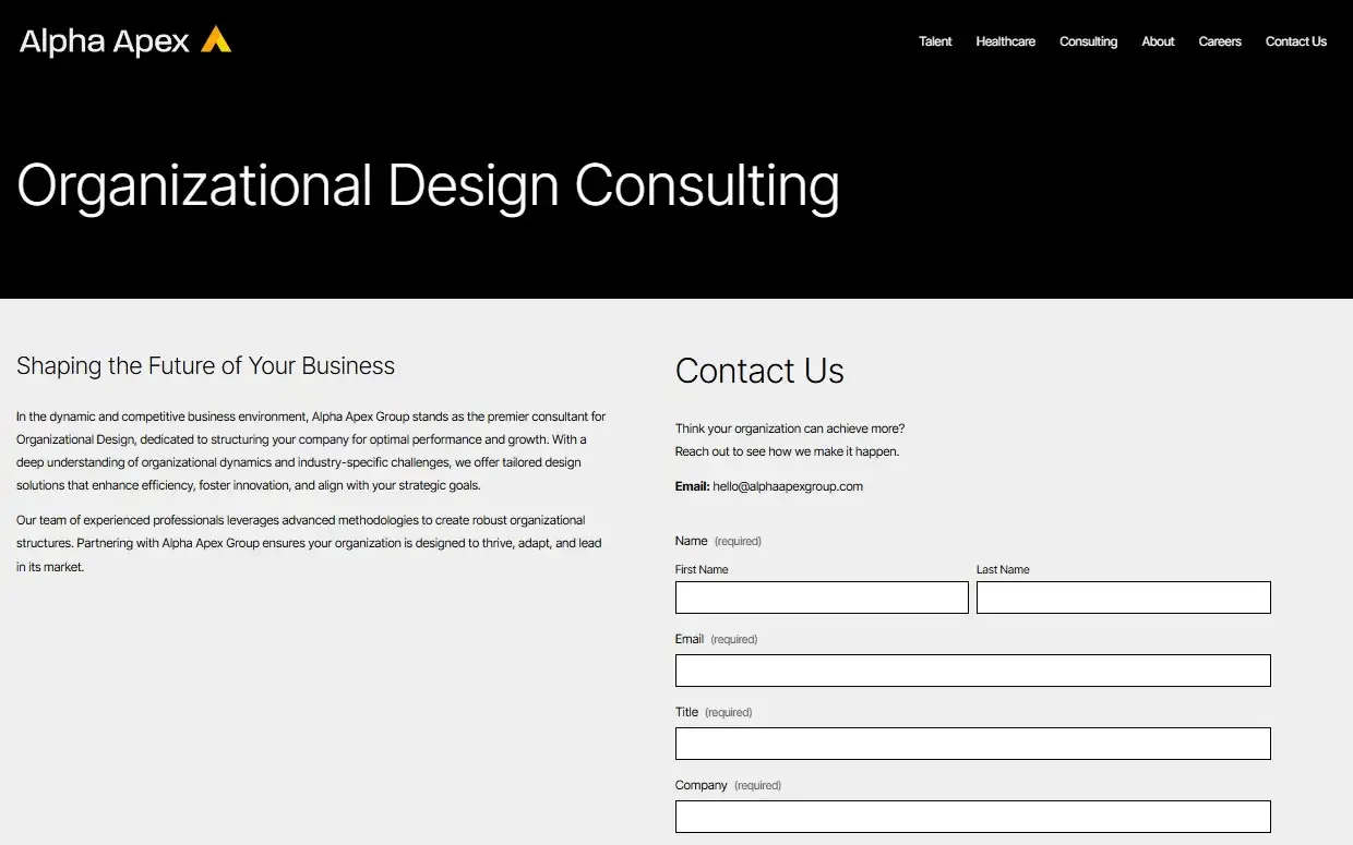 Organizational Design Consulting