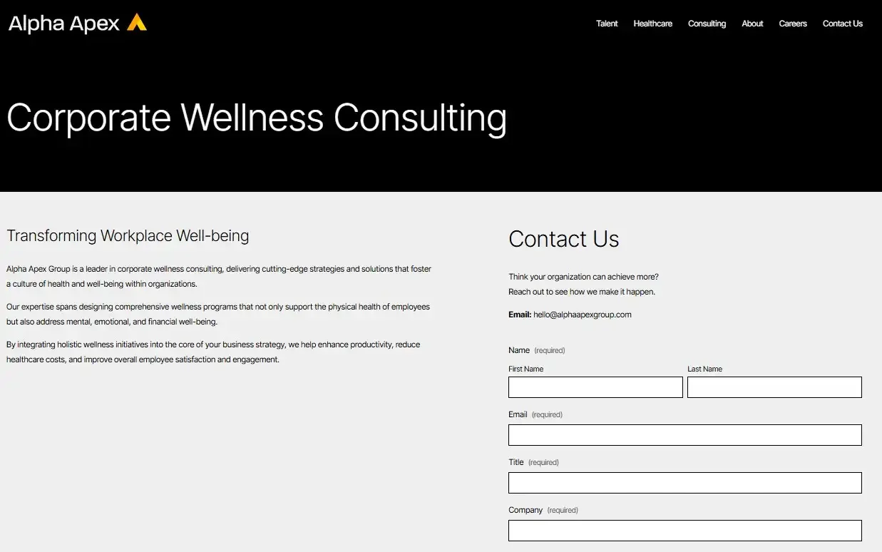Corporate Wellness Consulting