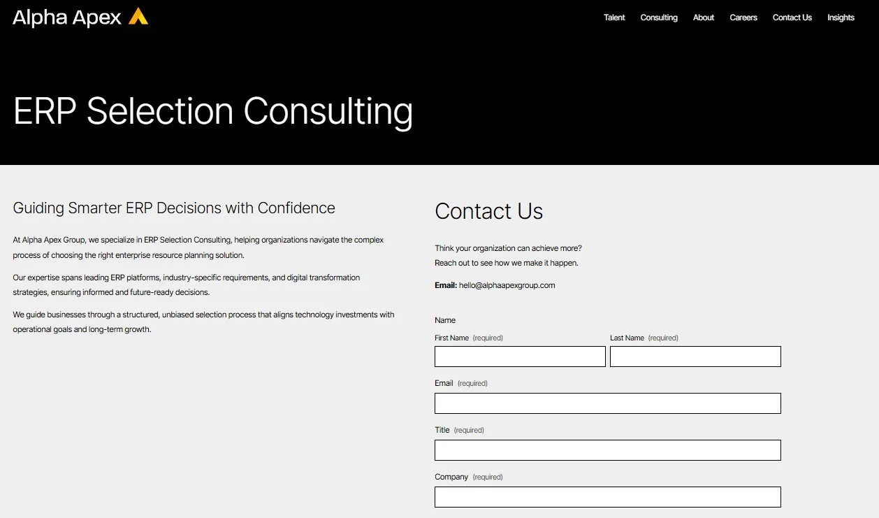 ERP Selection Consulting
