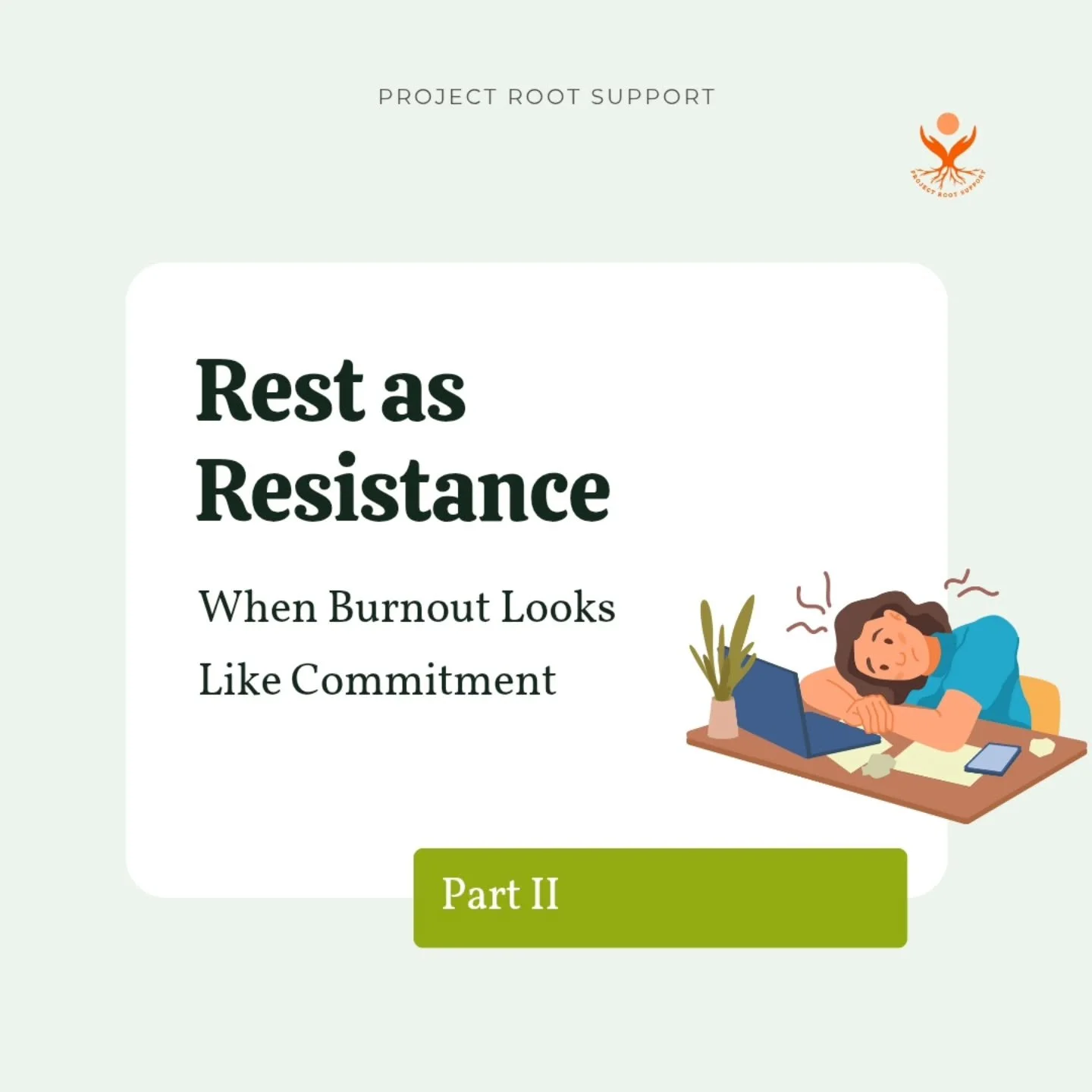 In many care-based professions, exhaustion is worn like a badge.
But if we only stop when we break down, that’s not rest— it’s recovery. 🚨
Burnout isn’t just an individual issue. It’s often upheld by workplace cultures