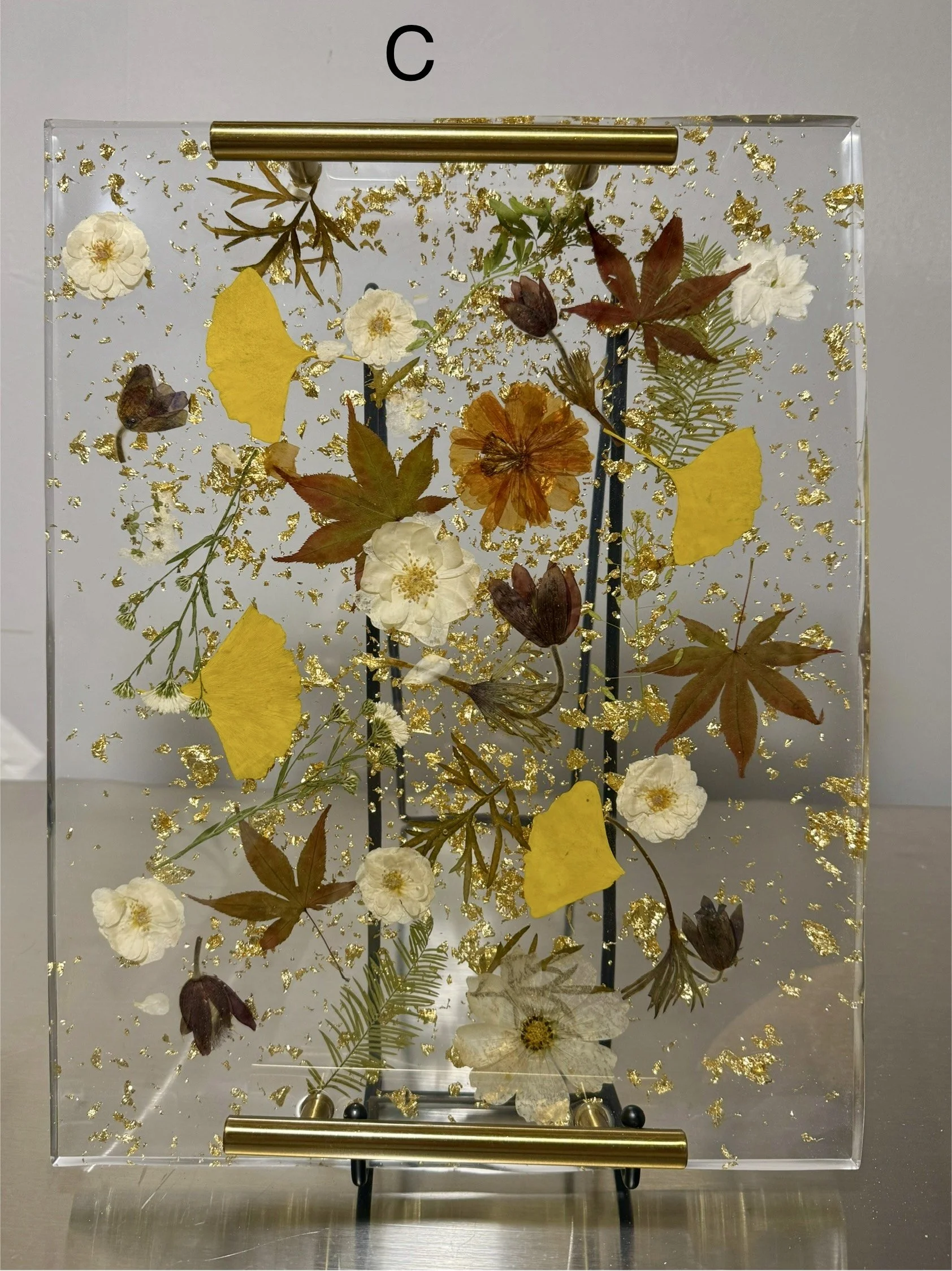 Live Edge Ginko Leaf Tray