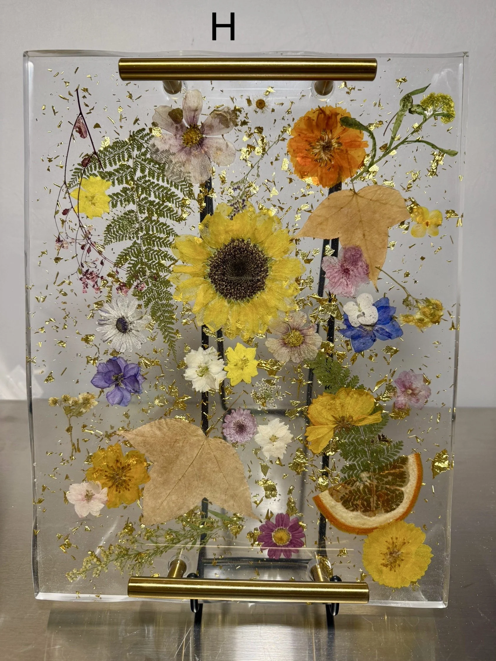 Live Edge Sunflower Tray