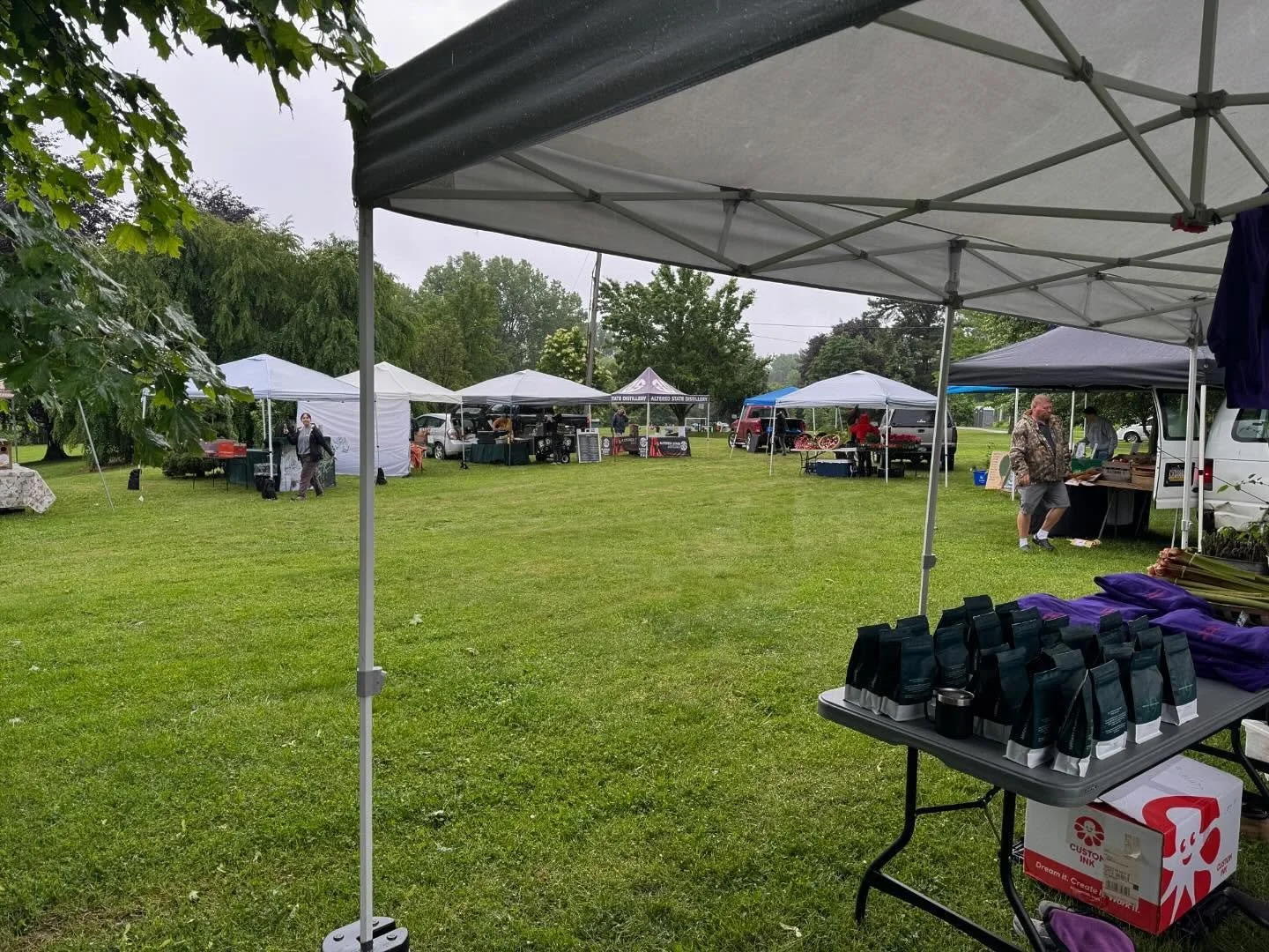 Farmers Market today at Frontier Park. It&rsquo;s a beautiful day for some fresh produce and baked goods! ☔️🌧️