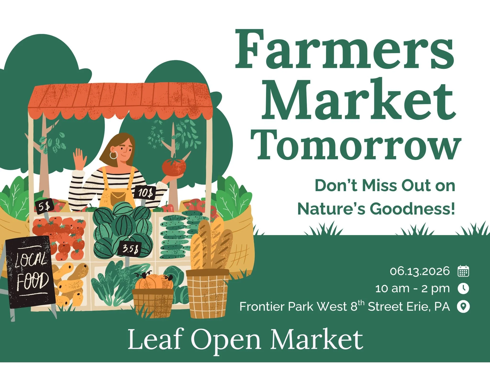 Tomorrow is our first farmers market of the season.  Come and see what goodies we have brought with us!  We will be at Frontier Park 10-2!