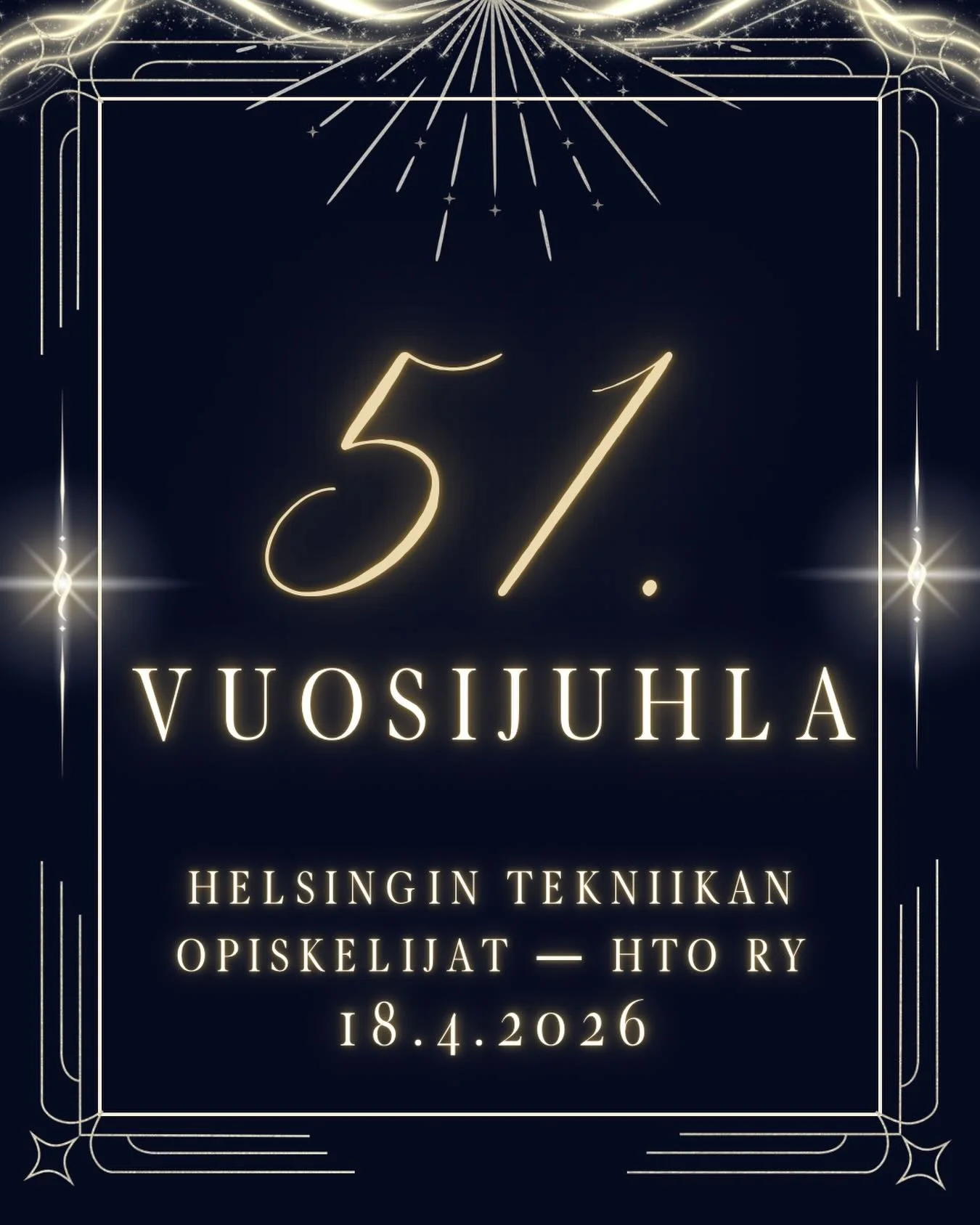 Helsingin Tekniikan Opiskelijat &ndash; HTO ry toivottaa teid&auml;t l&auml;mpim&auml;sti tervetulleeksi juhlimaan yhdistyksen 51. vuosijuhlaa lauantaina 18.4.2026.

Vuosijuhlia vietet&auml;&auml;n Saseka-talolla (Kalkkihiekankuja 6, 00980 Helsinki).