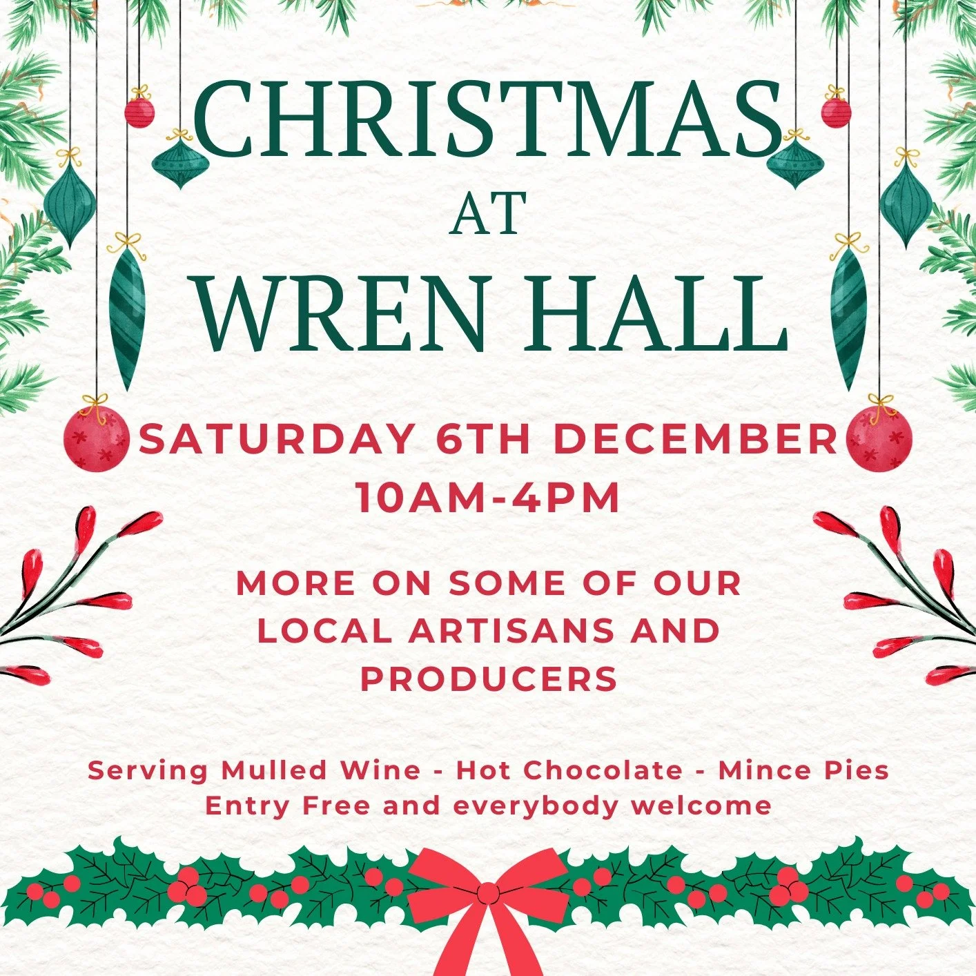 For those interested in going to the Christmas Fair at Wren Hall, and wondering what you might be able to pick up for yourself or for a present for someone else, you might like to take a look at which artisans and crafters are going to be selling wha