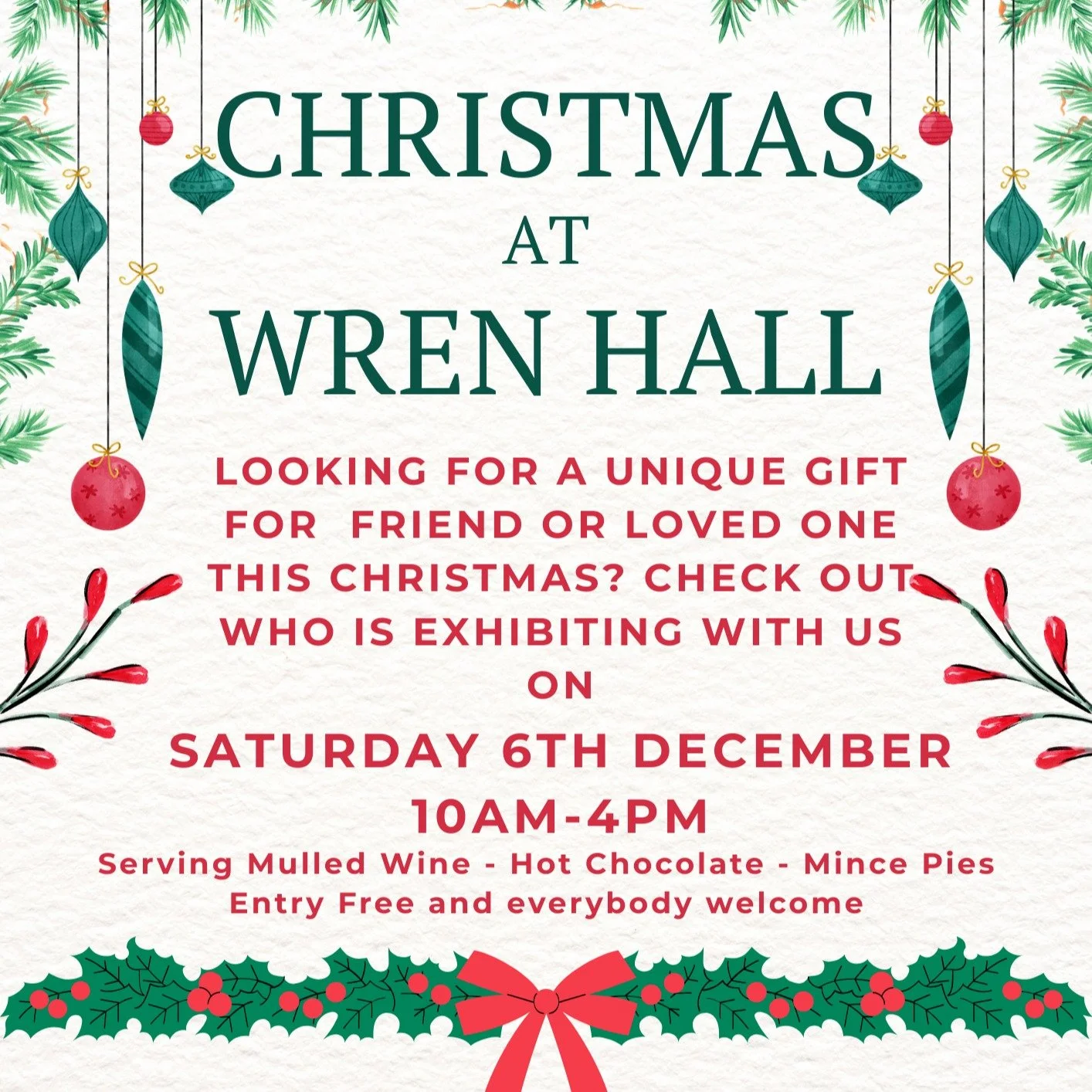 And to round off our look at the producers, designers, creatives and artisans, here is some further information on who else will be with us on Saturday 6th December &ndash; remember all of them will have a range of gifts suitable for purchase on the 