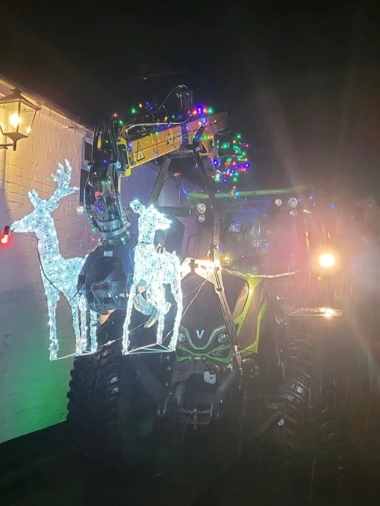 Santa Claus after the final visit of the night!!