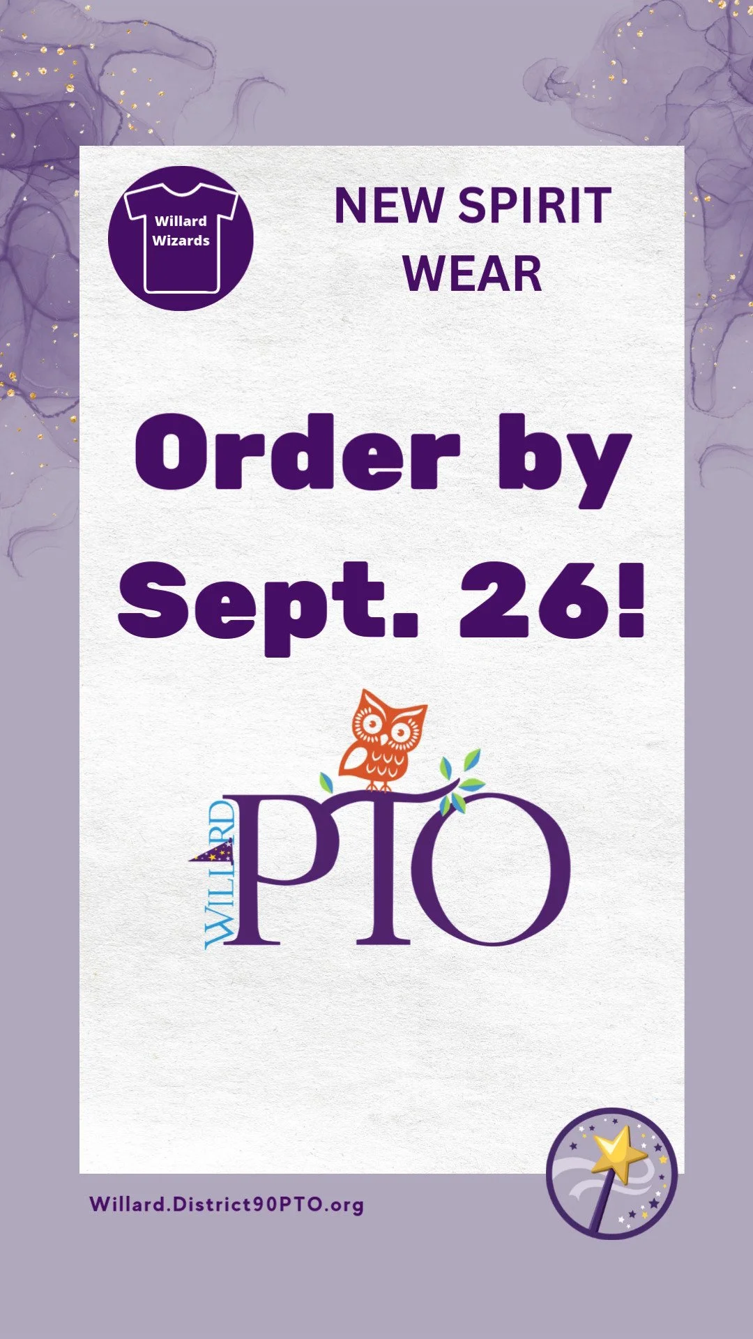 Our Spirit Wear committee has been hard at work with a new vendor to create new options to show your Willard spirit! Check out these new shirts, pants, hats, and blankets, and then be sure to order by September 26! (Link in bio)