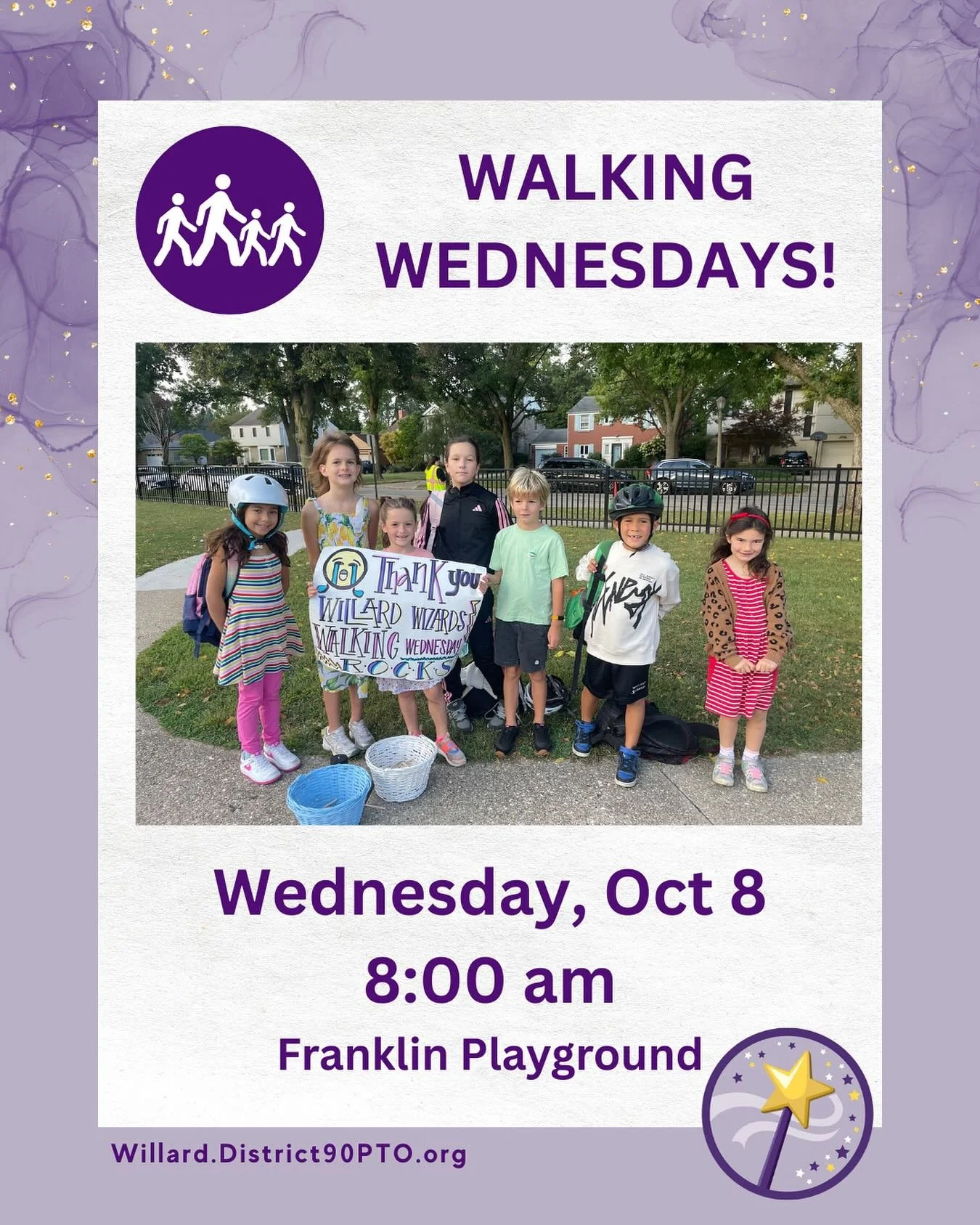 TOMORROW: Walking Wednesdays meets again before school! Join us on the Franklin playground tomorrow morning any time between 8:00 am until the bell rings at 8:25 to walk around the playground! What a great way to have your child start their day by ge