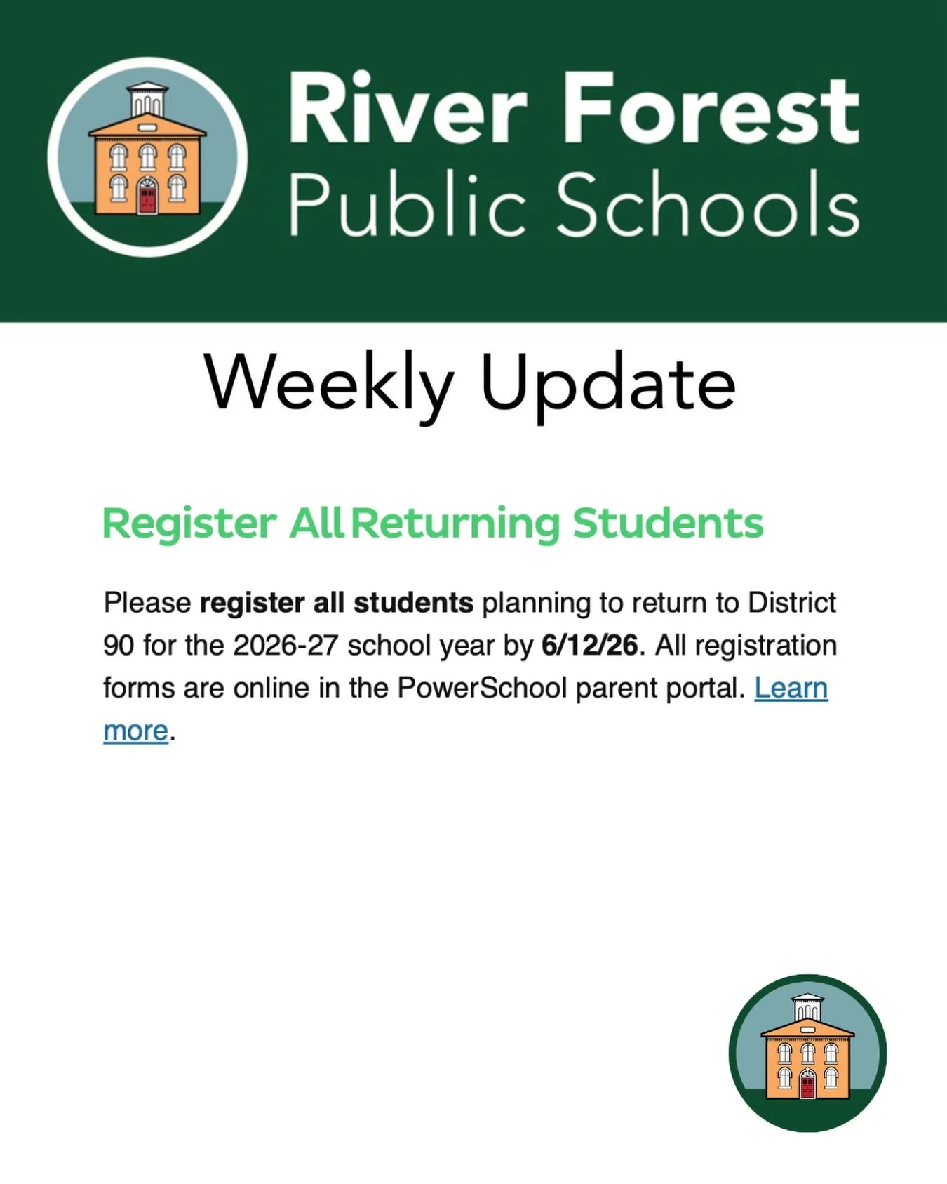It&rsquo;s that time, again! Time to register your student for the next school year! If your student is staying at Willard or moving on up to Roosevelt, check the link in bio and stories and register early to take advantage of early registration fees