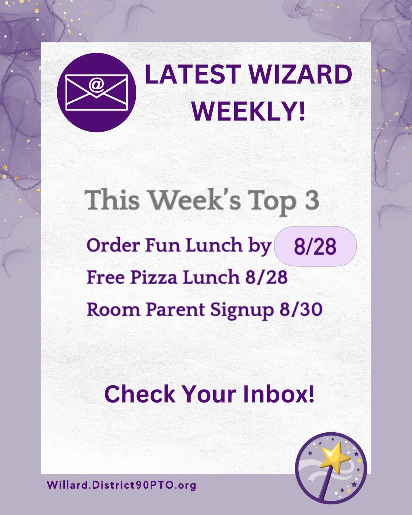 In case you missed it - be sure to subscribe to the #WizardWeekly newsletter to get all the links and info for back to school and throughout the year. This week&rsquo;s newsletter included details on Safety Week, Milk Orders, Extracurriculars, Fun Lu