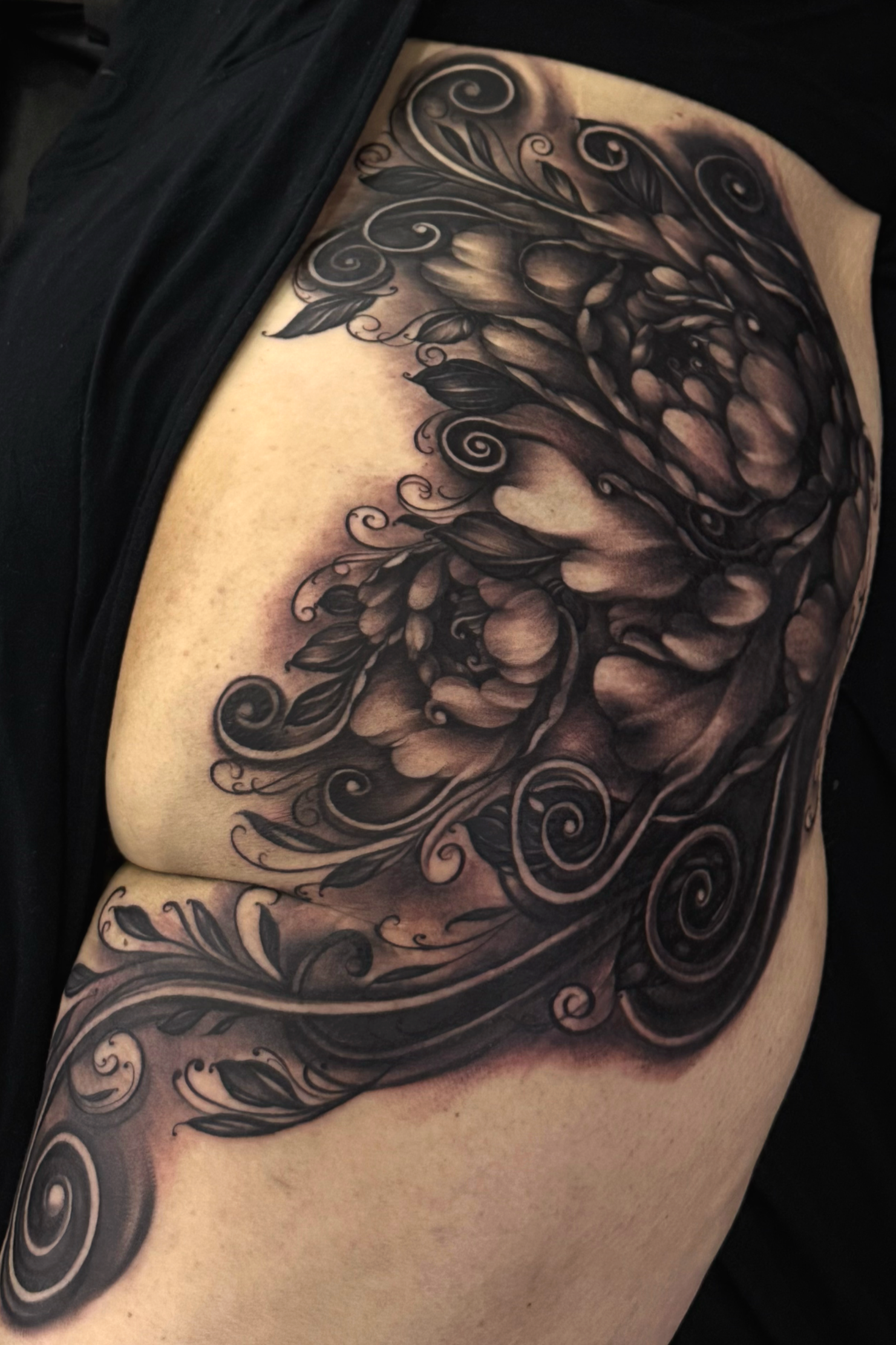 Completed Peony Flowers