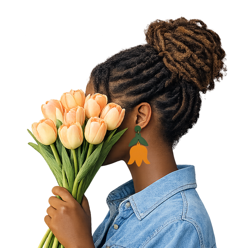 Orange Tulip Earrings.png