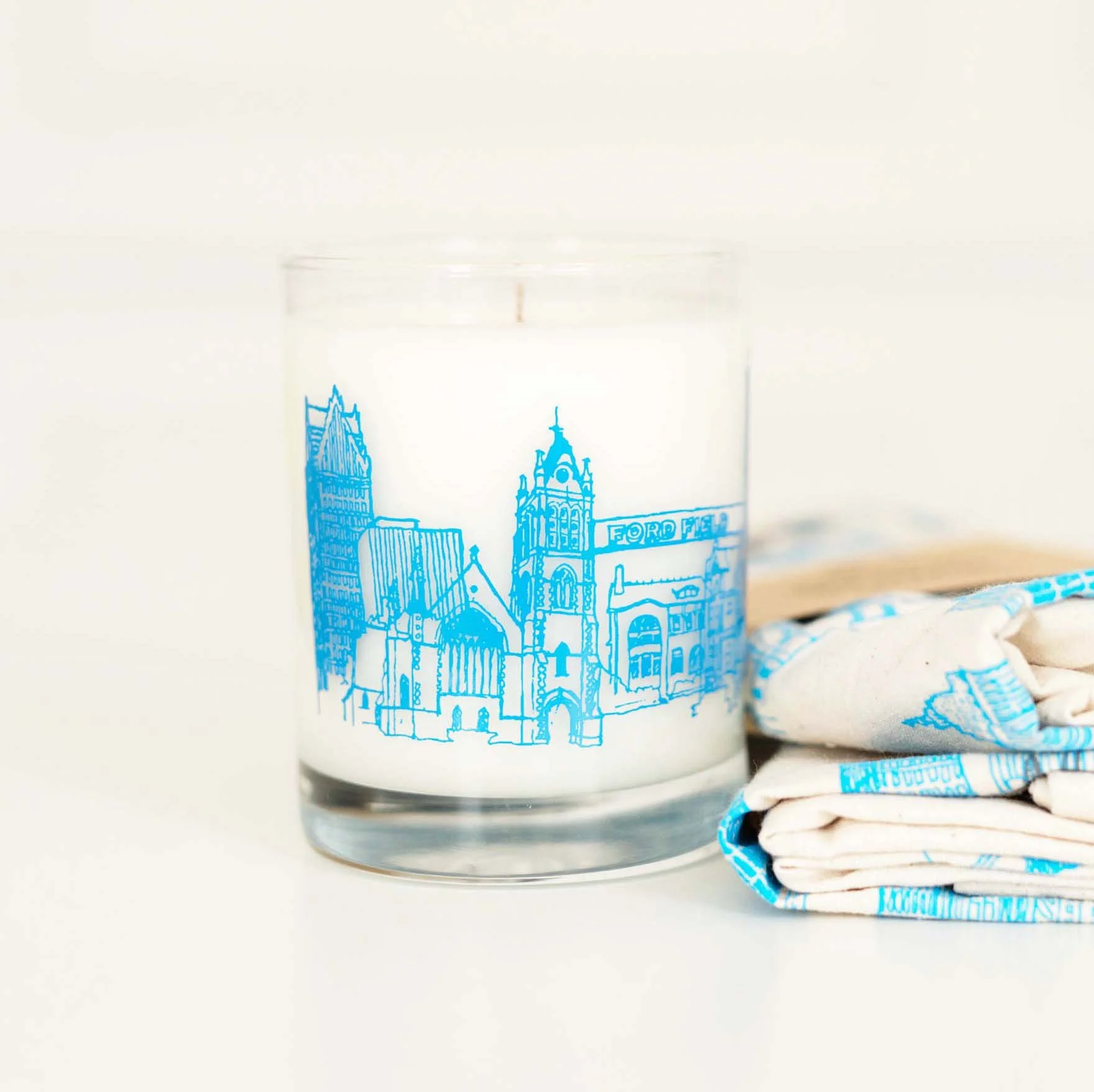 Detroit Landmarks Candle