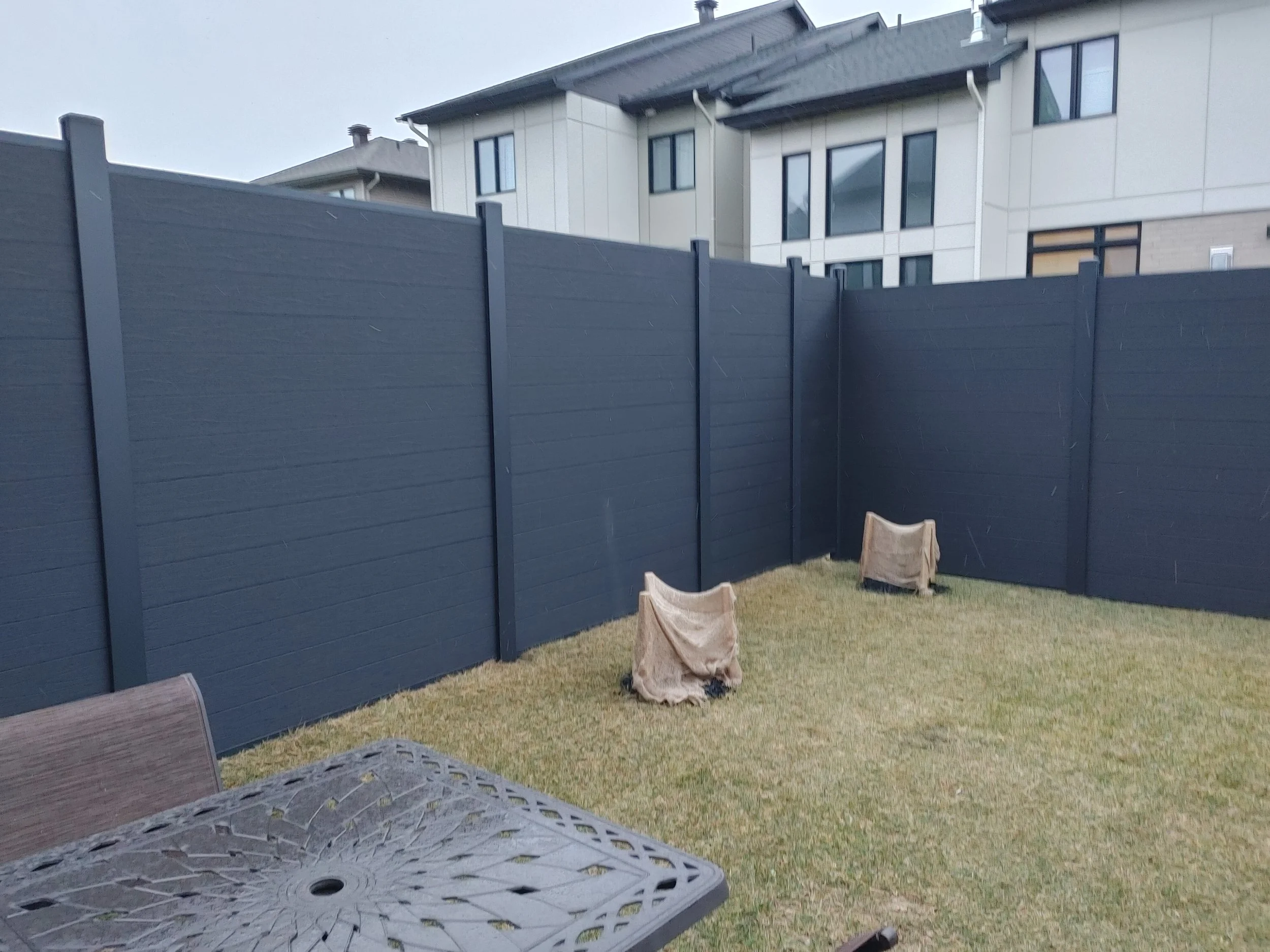 Black WPC Fence in Stittsville, 2025. StandArt Fence