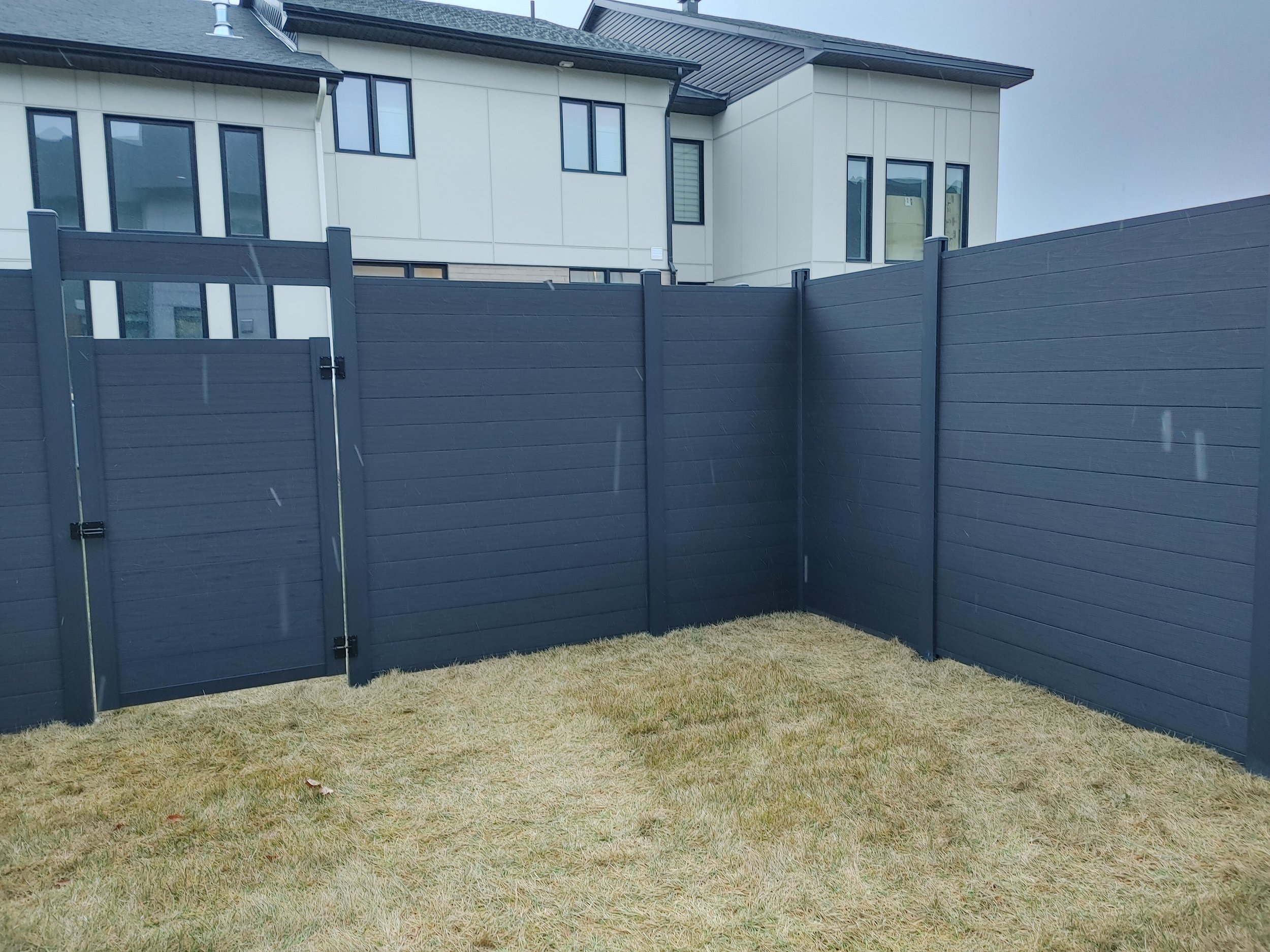 Black WPC Fence in Stittsville, 2025. StandArt Fence