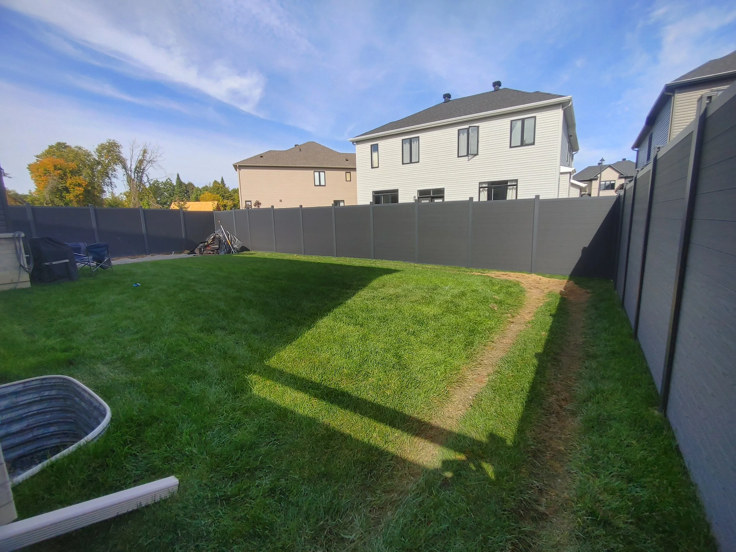 Black WPC Fence in Manotick, 2025. StandArt Fence