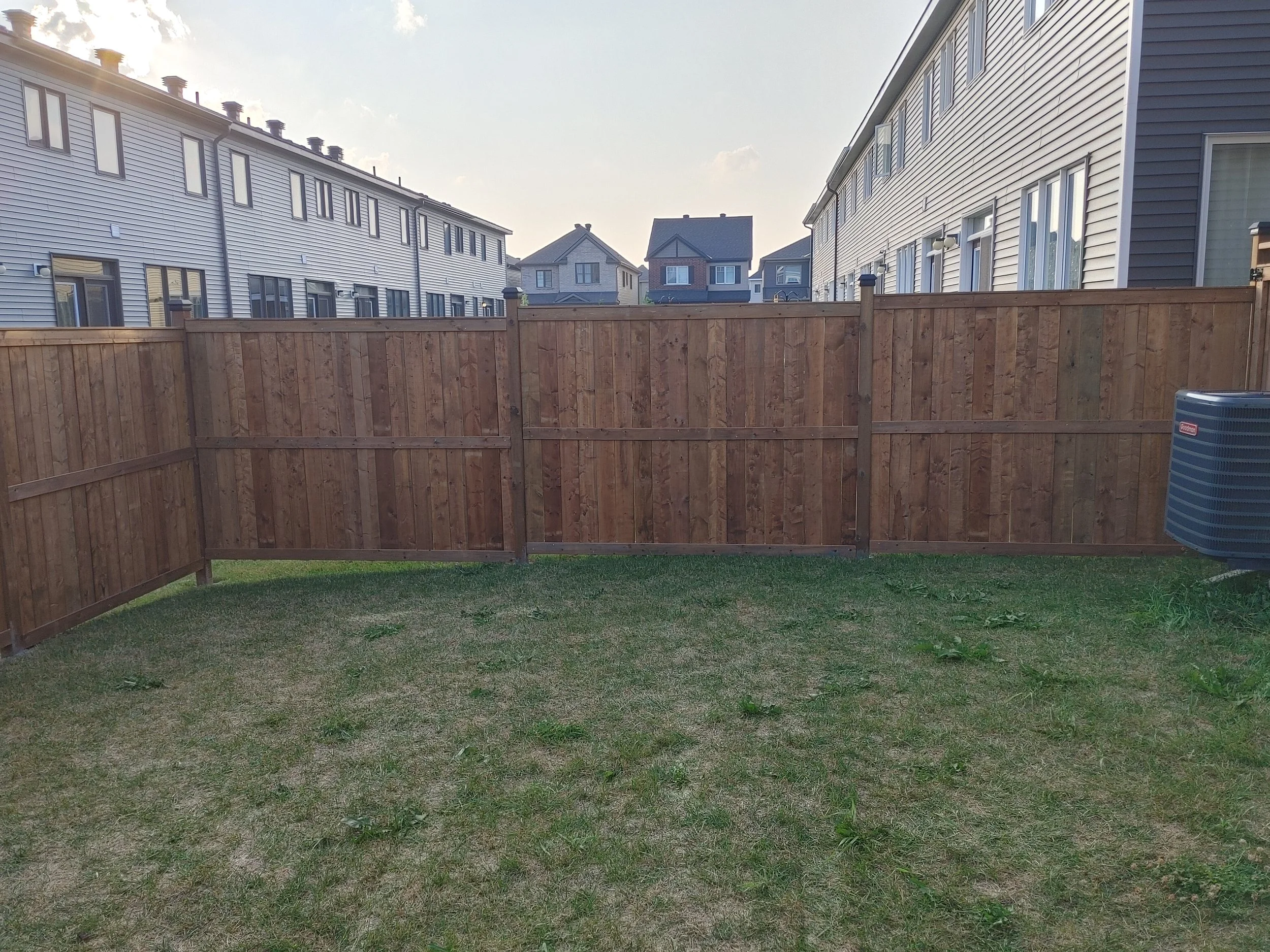 Wood Pressure Treated Fence in Stittsville, 2025. StandArt Fence 