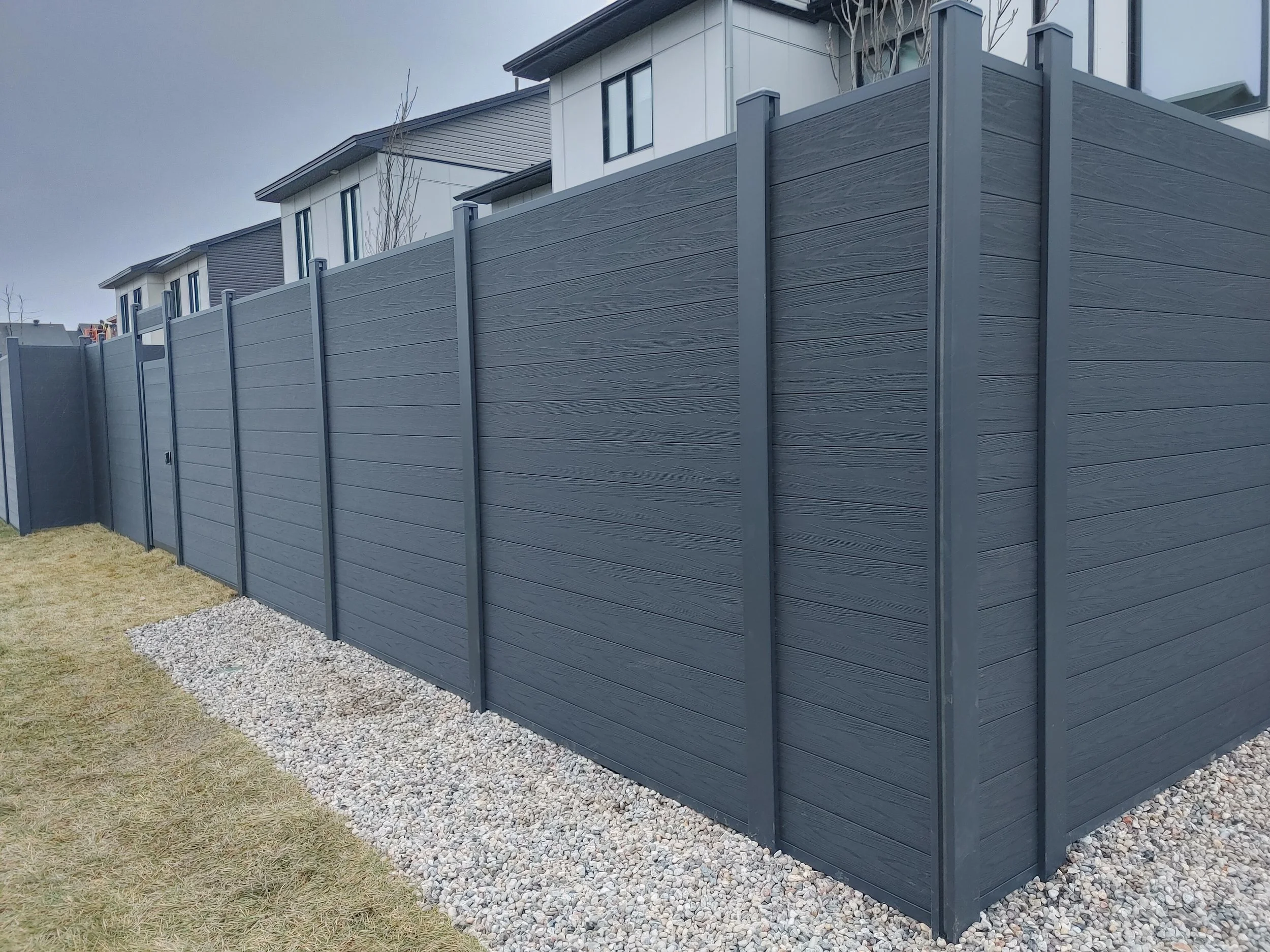 Black WPC Fence in Stittsville, 2025. StandArt Fence