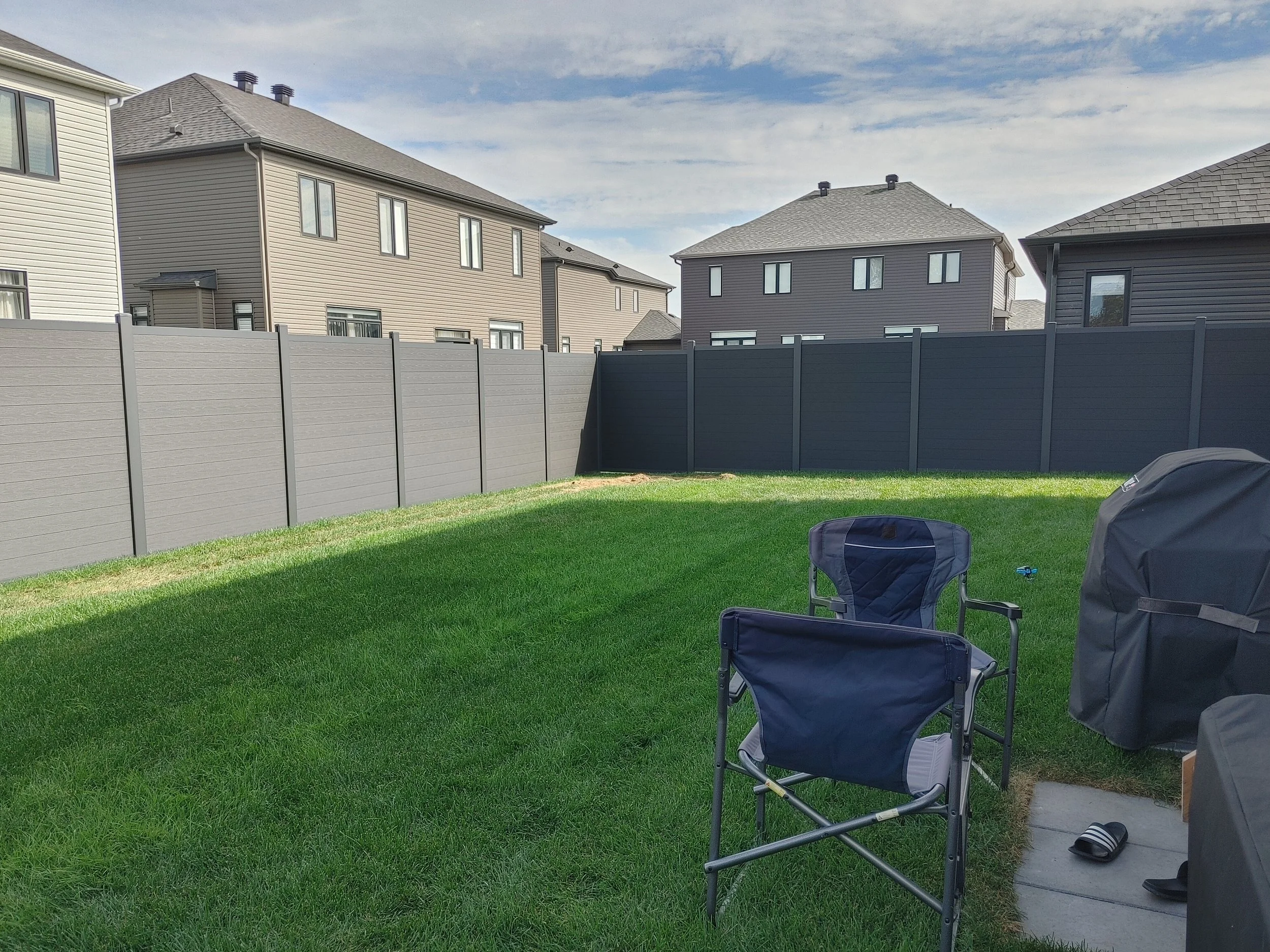 Black WPC Fence in Manotick, 2025. StandArt Fence