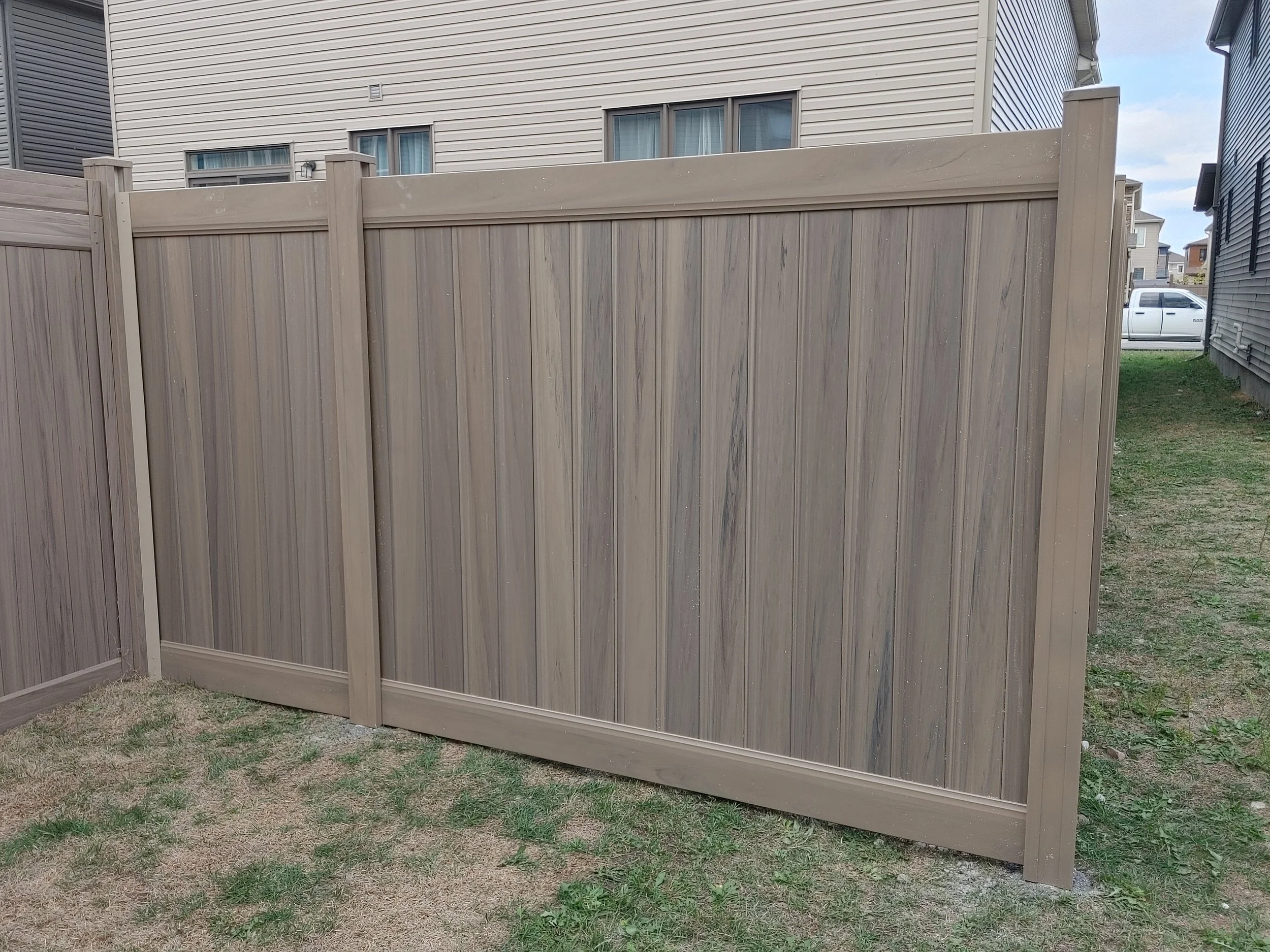 GreenTeak PVC Fence in Barrhaven, 2025. StandArt Fence