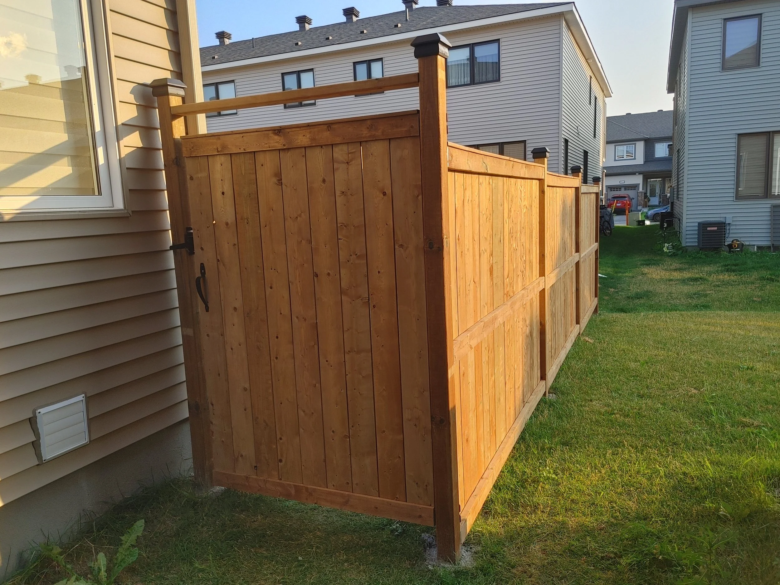 Wood Pressure Treated Fence in Stittsville, 2025. StandArt Fence 