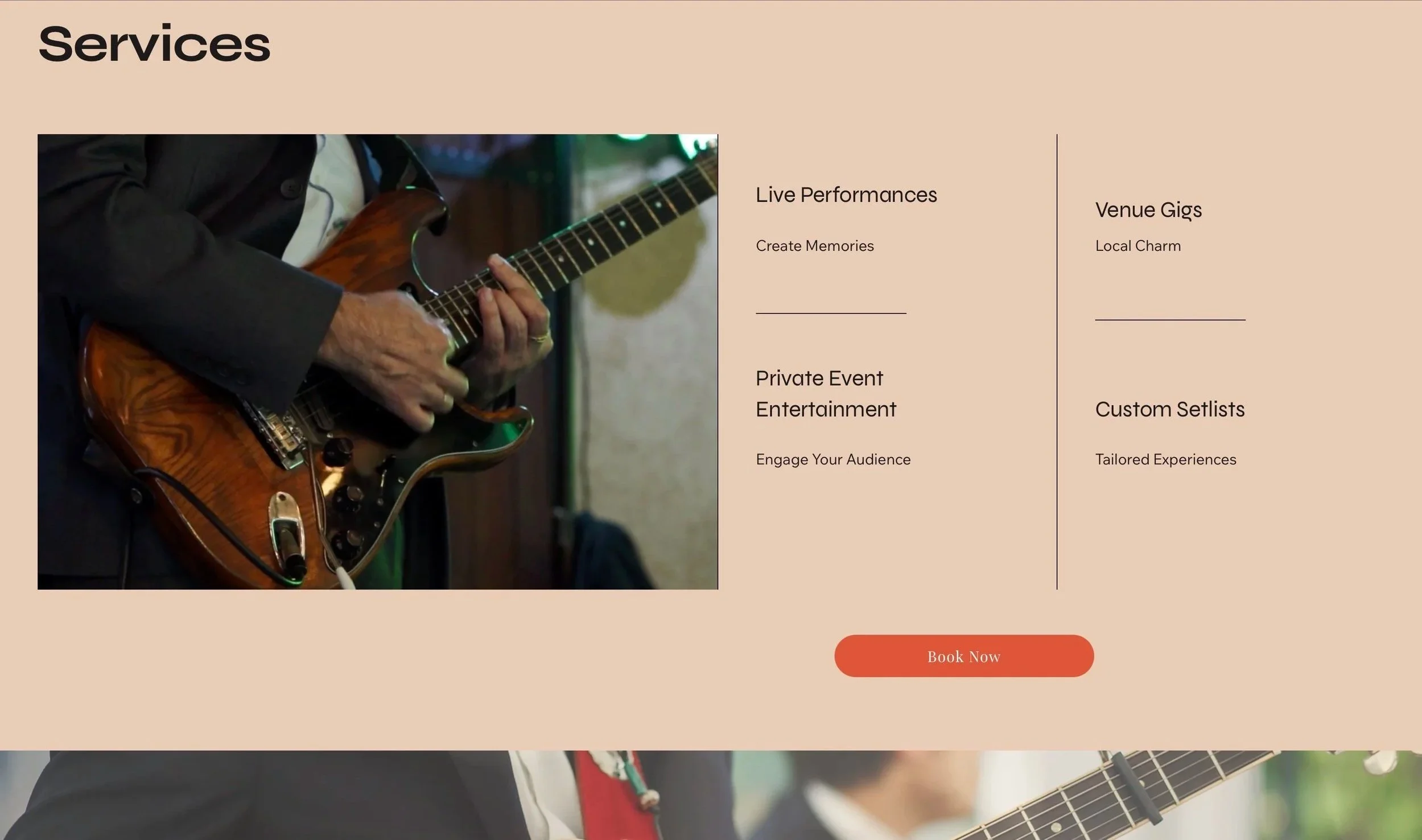 J. G. Rocket Band Website Home Page