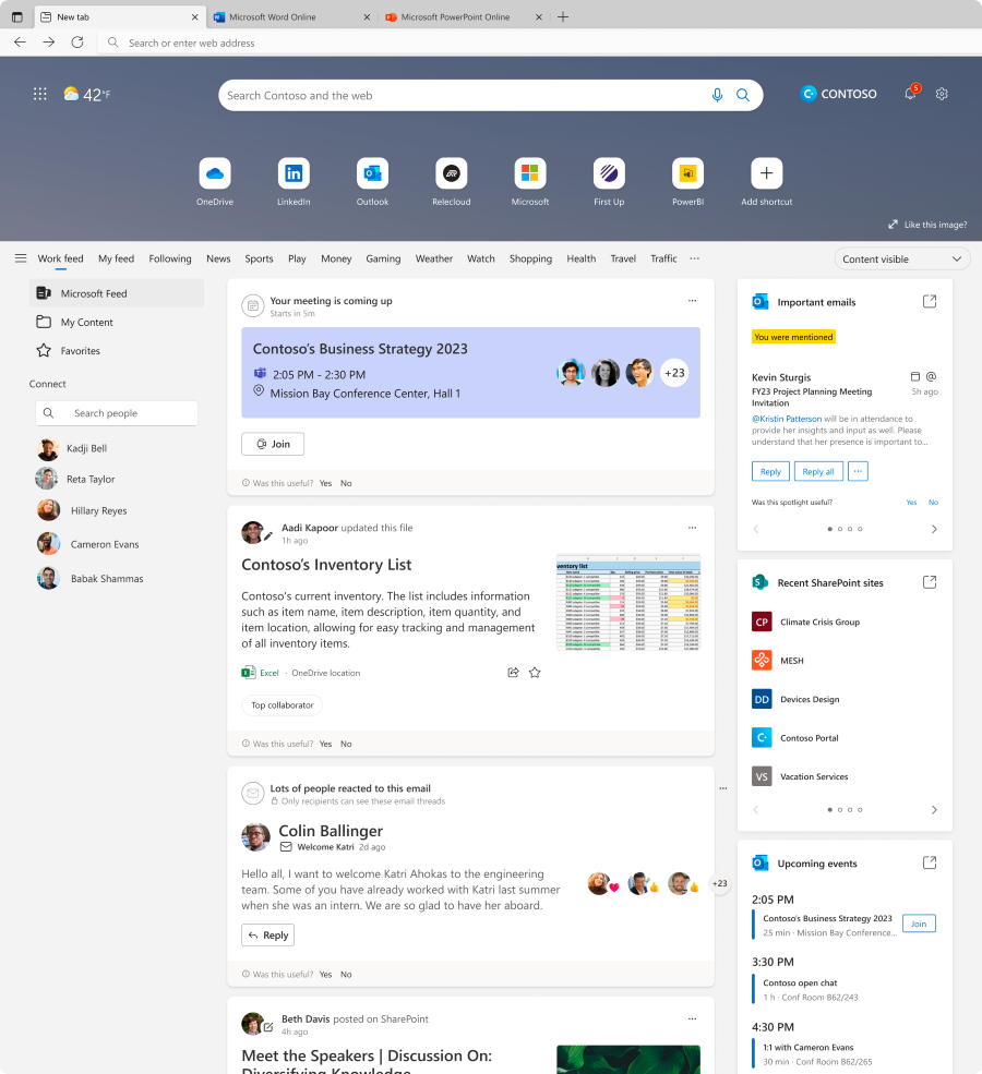MICROSOFT EDGE ENTERPRISE NEW TAB PAGE — Kim Tech