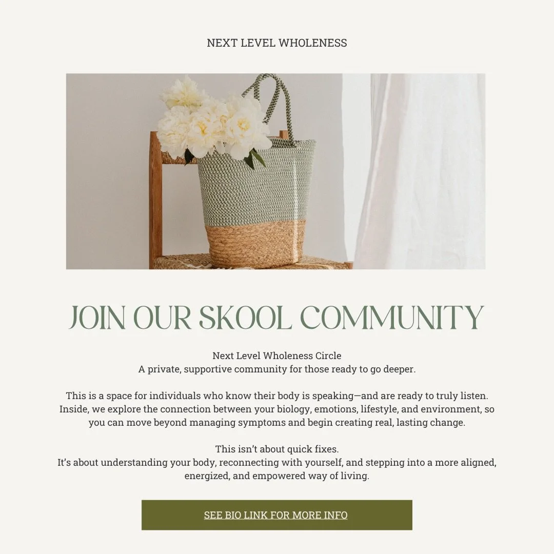 Next Level Wholeness Circle

A private, supportive community for those ready to go deeper.

This is a space for individuals who know their body is speaking-and are ready to truly listen. Inside, we explore the connection between your biology, emotion