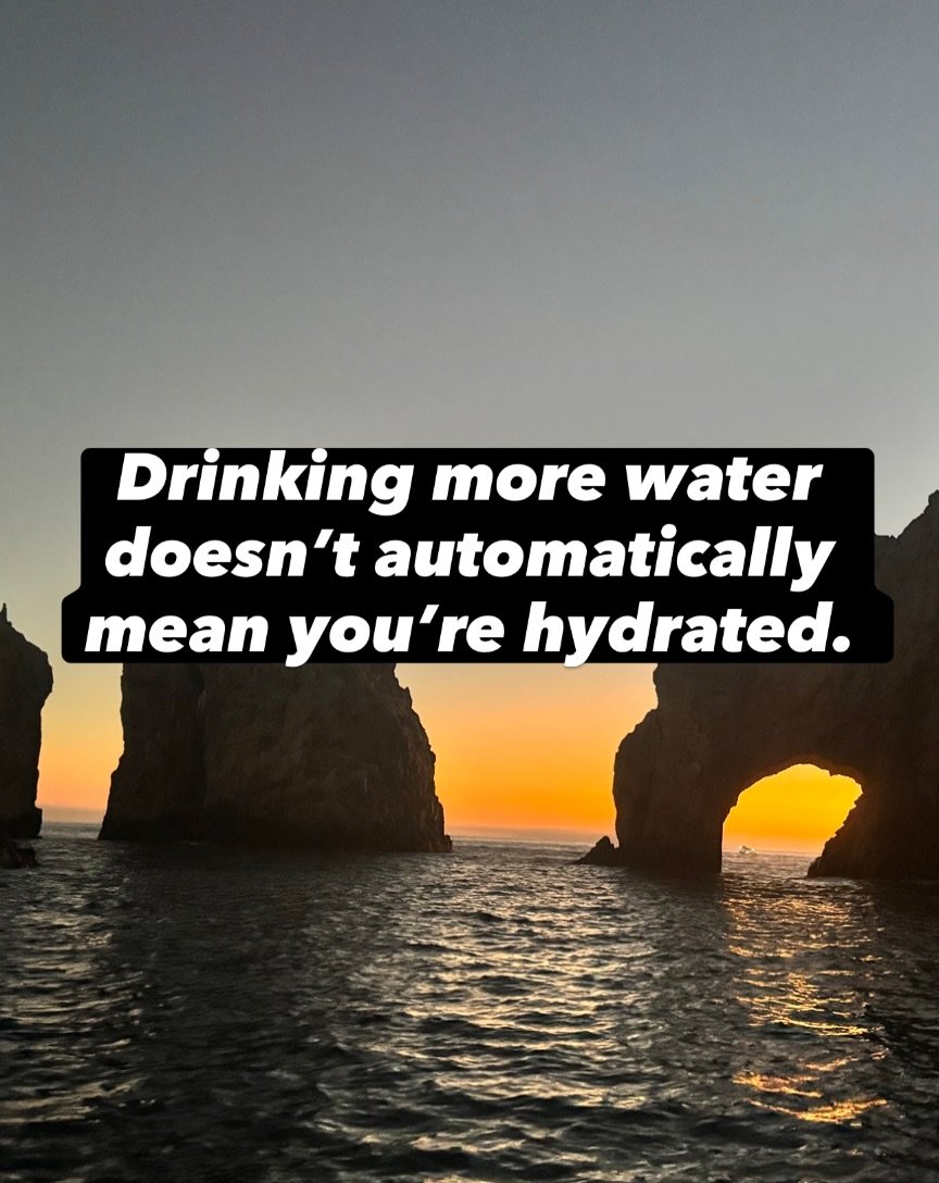 Fun Fact Friday.

Drinking more water doesn&rsquo;t automatically mean you&rsquo;re hydrated.

Hydration happens at the cellular level, and your cells need minerals to pull that water in. Without enough sodium, potassium, and magnesium, water can pas