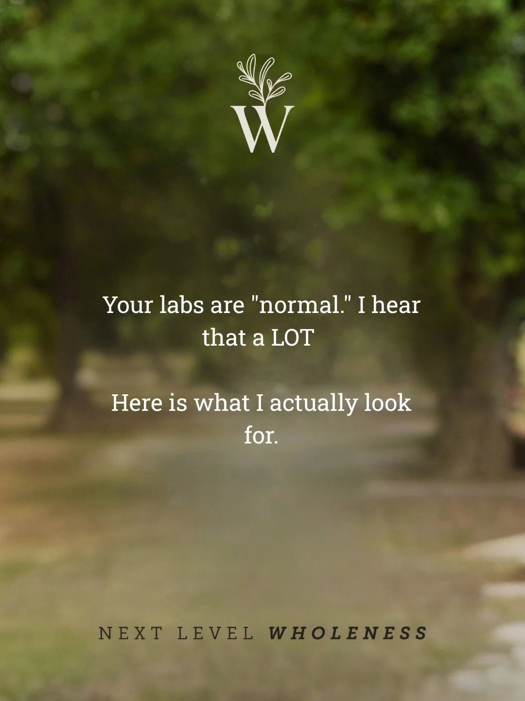 Normal and optimal are two different questions.

Standard ranges are built from the population walking into labs, and that population is largely unwell. Optimal ranges ask whether your body has what it needs to actually work.

These are the markers I