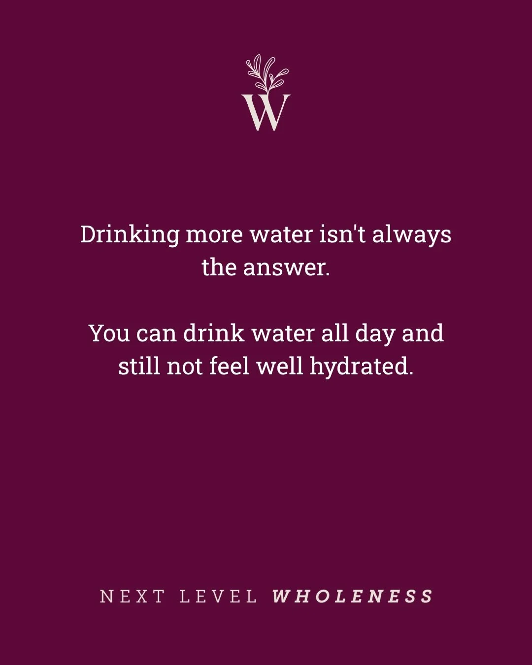 Fun Fact Friday.

I have always talked to my clients about hydration, but the more I learn, the more I realize that &ldquo;drink more water&rdquo; is a pretty incomplete conversation.

Hydration isn&rsquo;t only about how many ounces of water you man