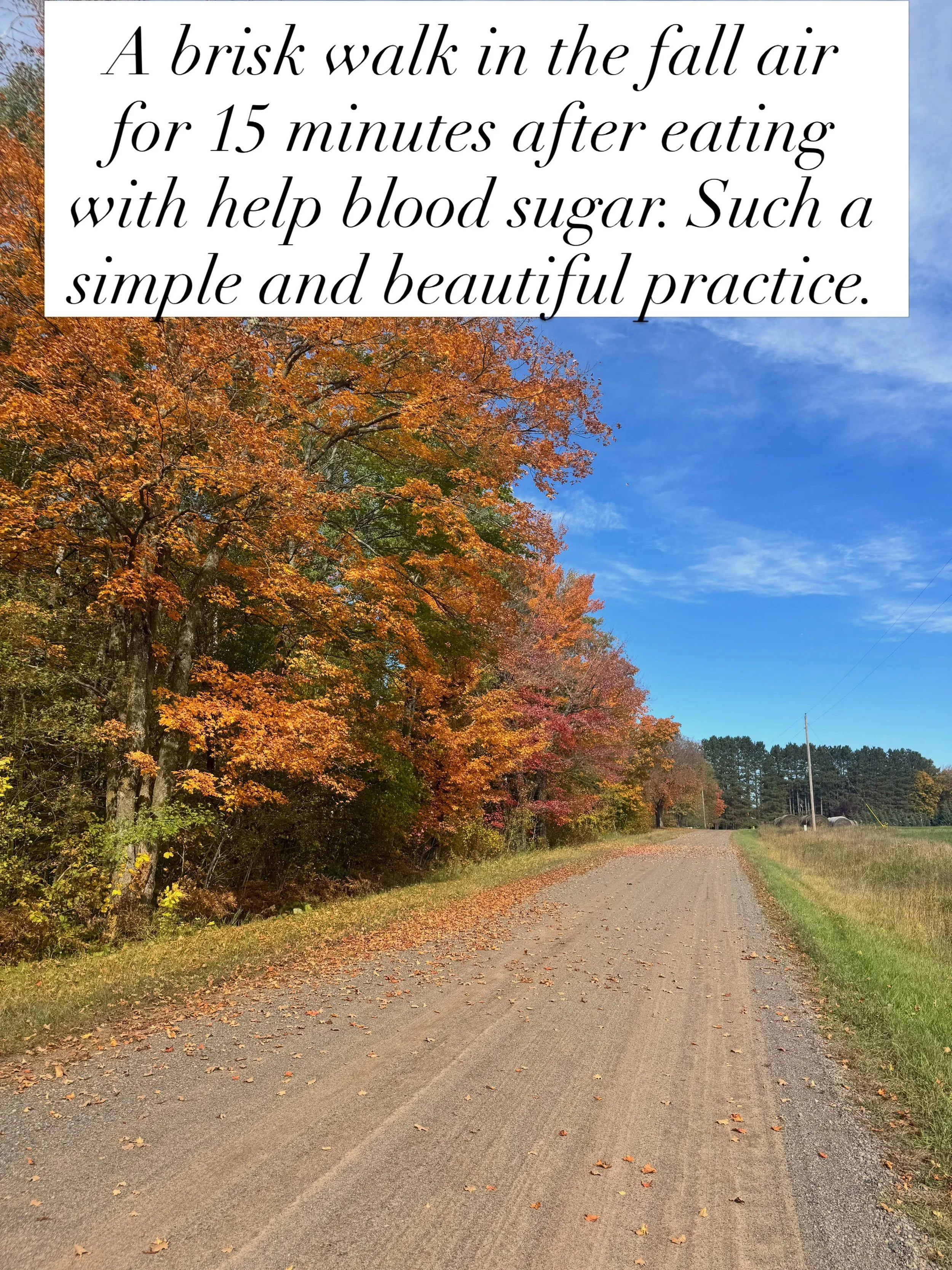 One of the simplest blood sugar hacks? Take a walk after you eat. 

Even 10&ndash;15 minutes of gentle walking after a meal helps your muscles use glucose for energy, which can reduce the blood sugar spike after eating.

No complicated protocol. No p