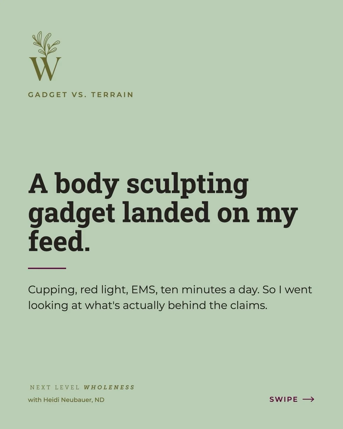 A body sculpting gadget landed on my feed this week. Cupping, red light, a bit of EMS, ten minutes a day and apparently my thighs would thank me.

I do what I always do when something like that shows up... I go looking at what&rsquo;s actually behind