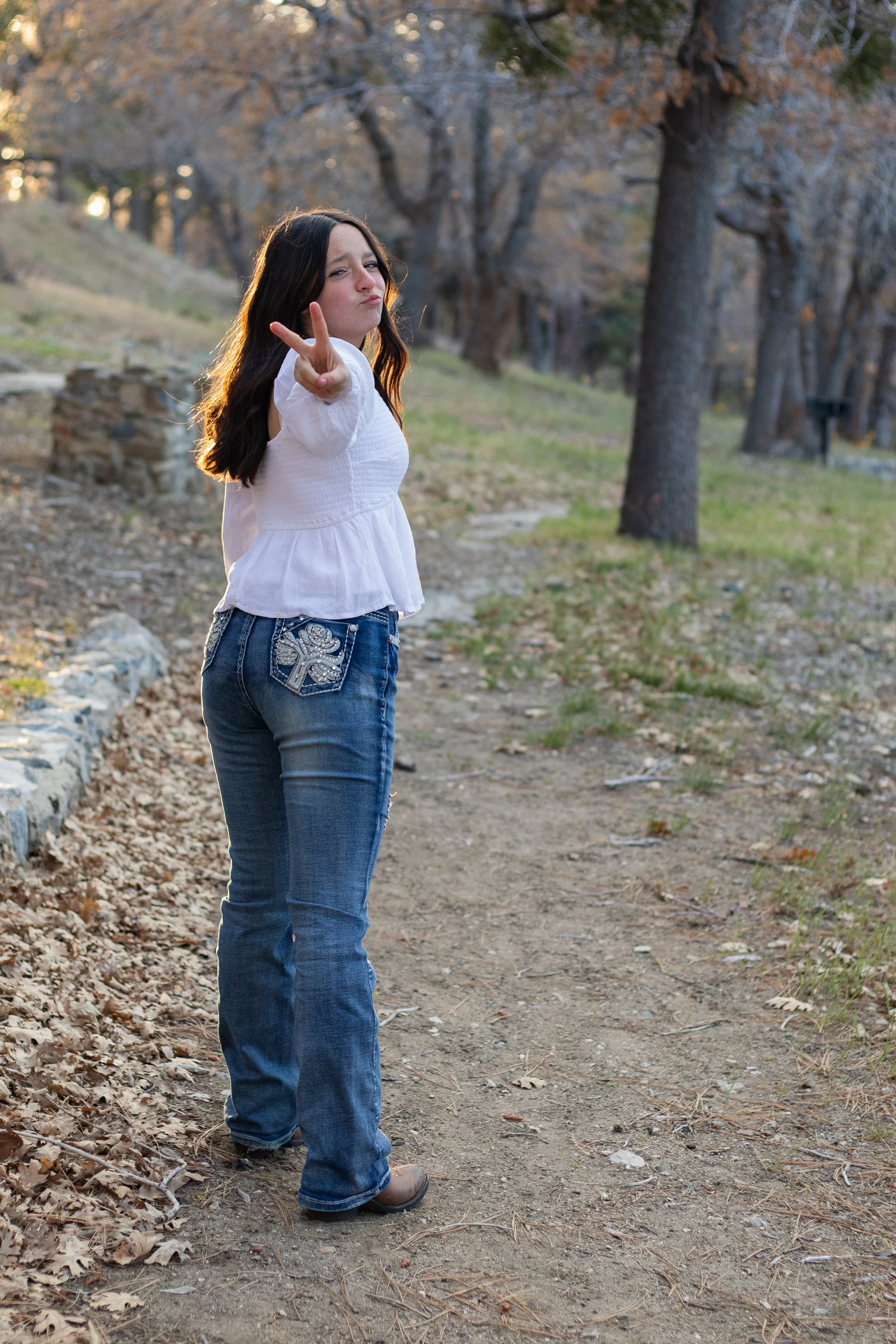 Graduation pictures in the high desert, Wrightwood, California.
