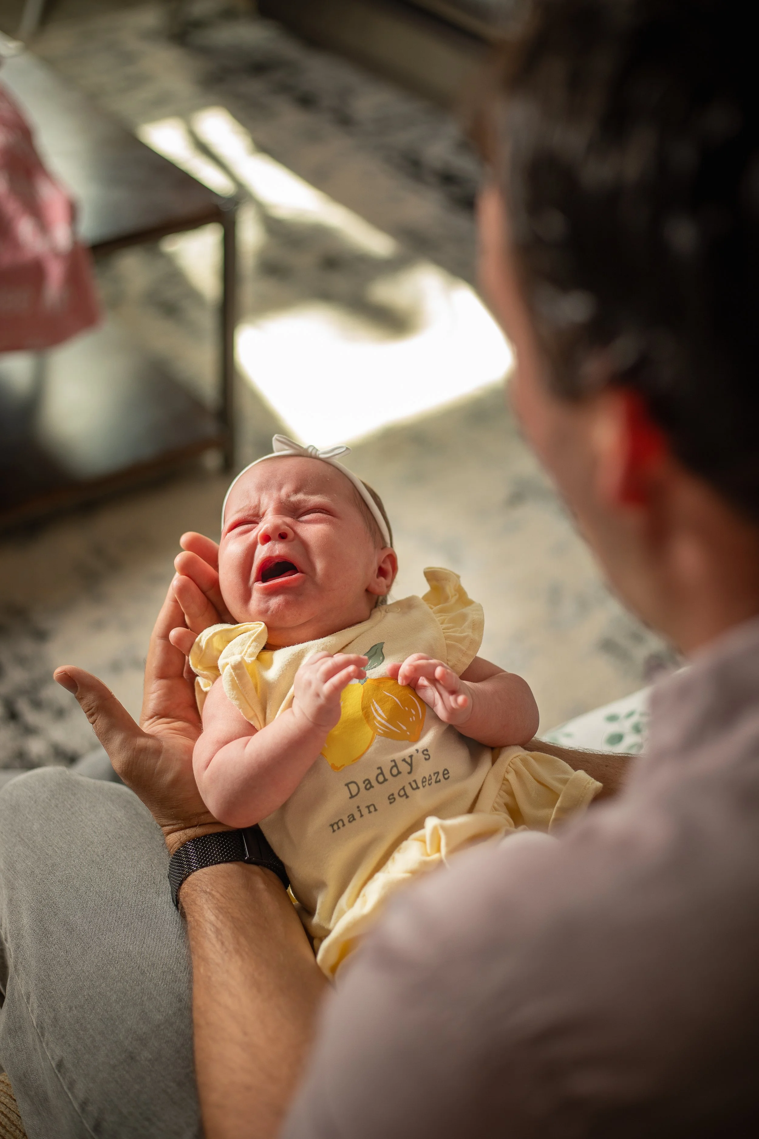 Newborn in home photos by hesperia family photographer.