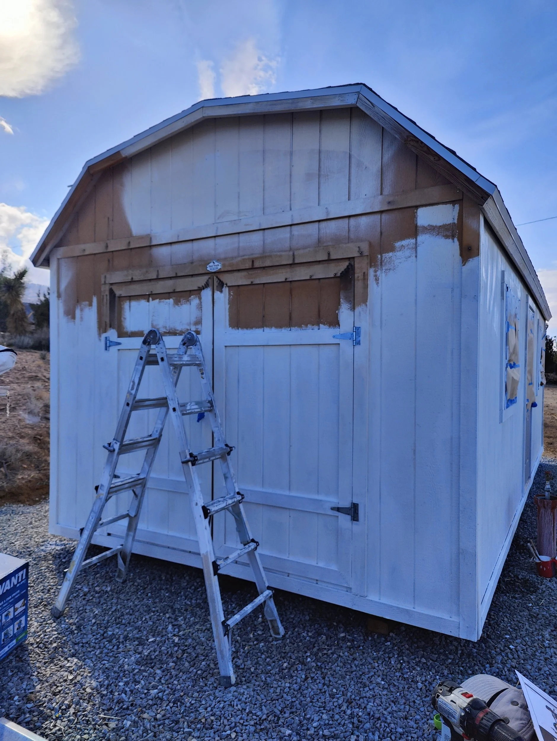 DIY shed turned into photo studio
