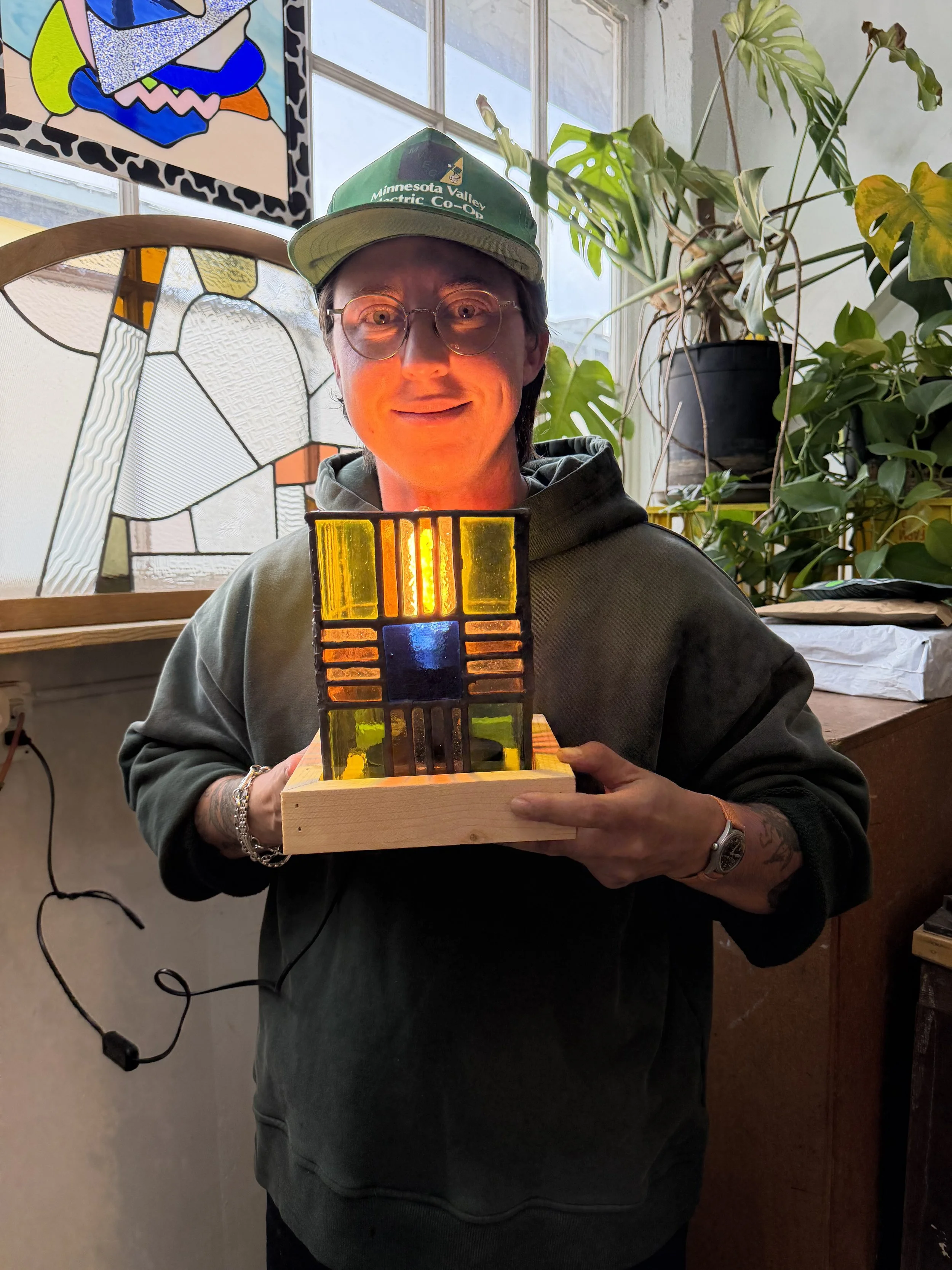 Stained Glass Box Lamp Class