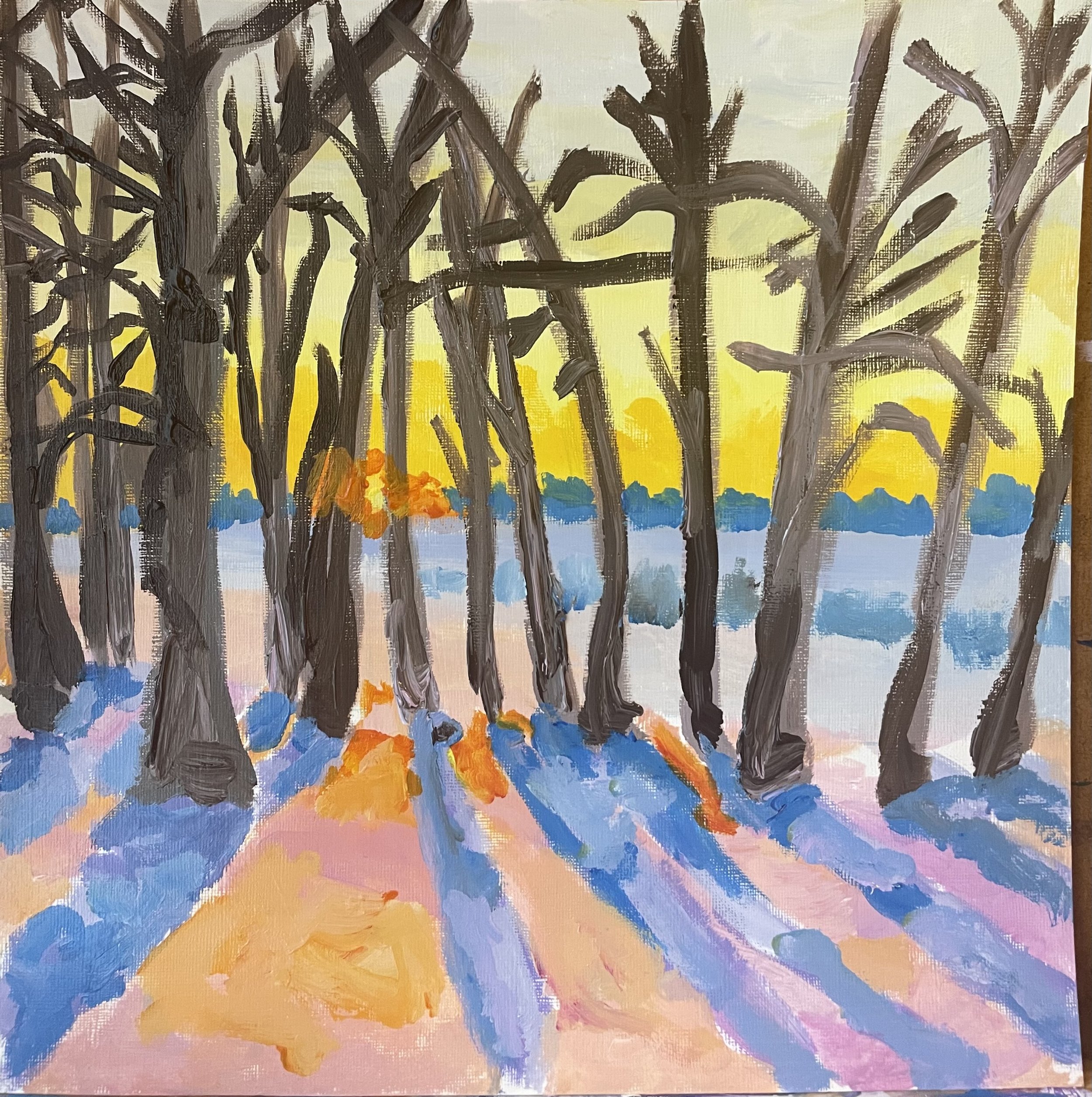 Setting Shadows Original (10"x10")