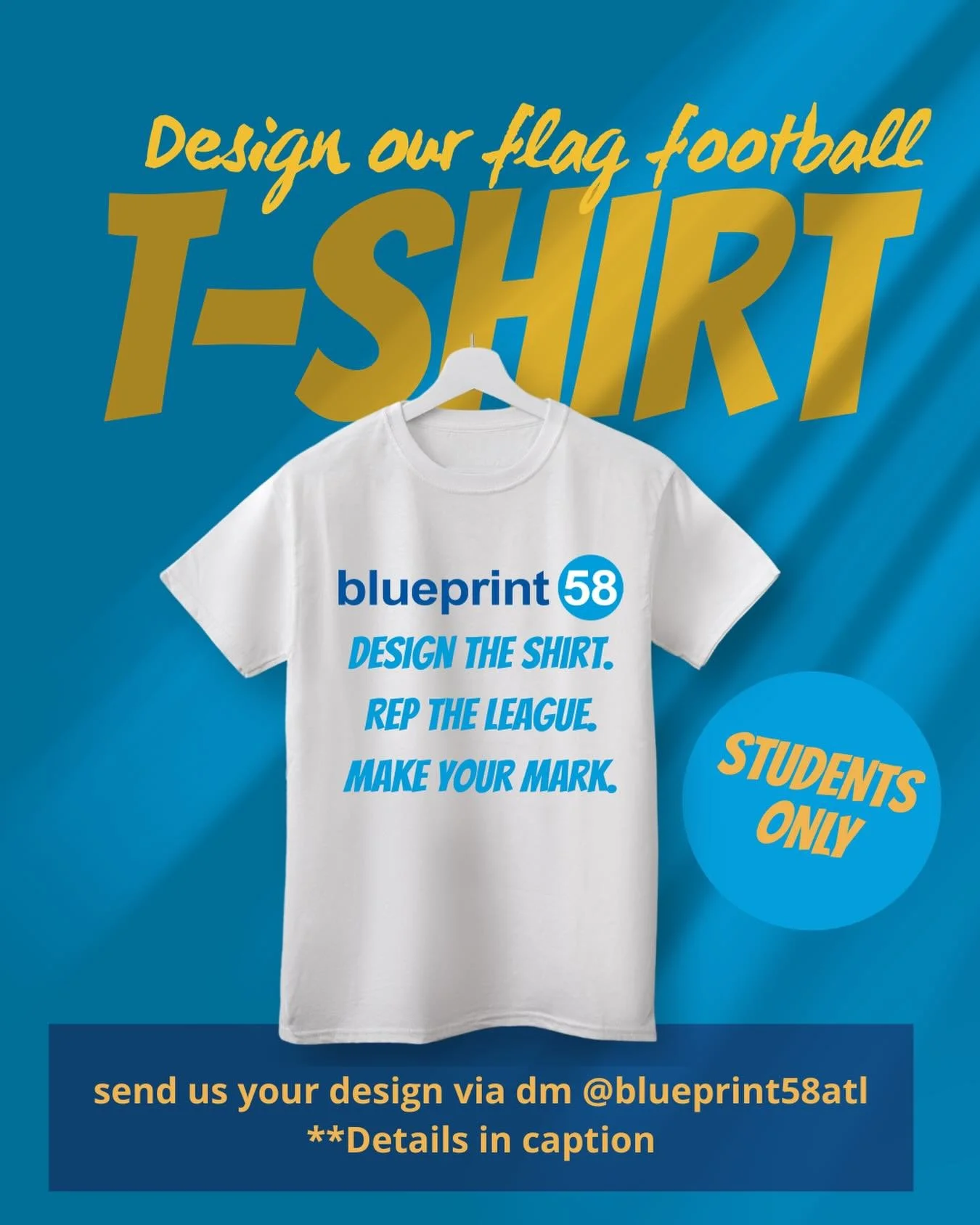 We&rsquo;re inviting players and students to submit their original designs for a chance to have their artwork featured on our league shirt this season! 🎉 In a league by the students and for the students, shouldn&rsquo;t you also be the ones designin