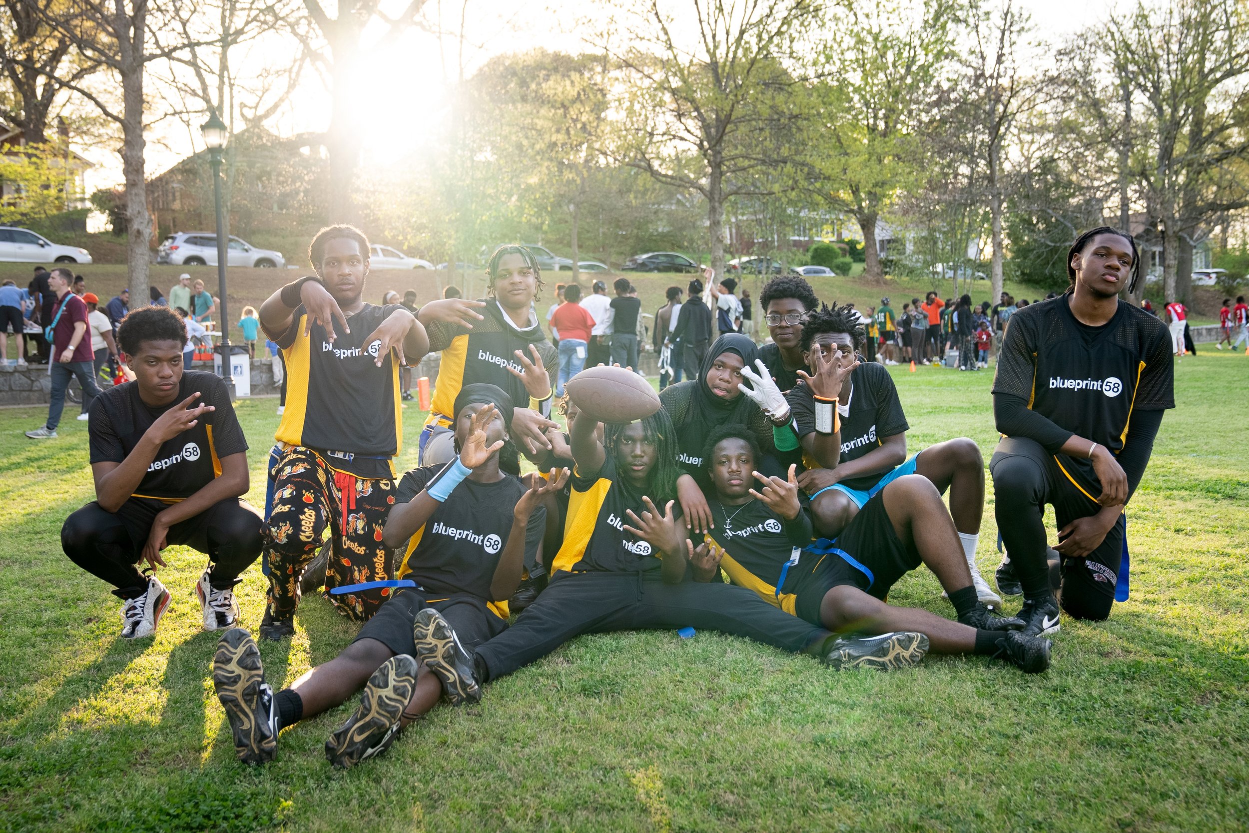 Youth flag football team 