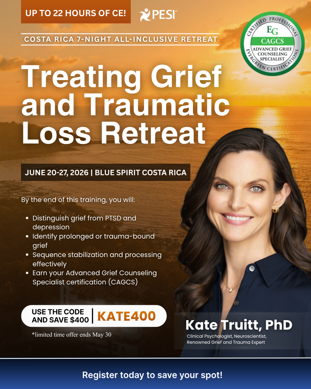 7 Day Retreat at Blue Spirit in Costa Rica&nbsp;: Treating Grief and Traumatic Loss