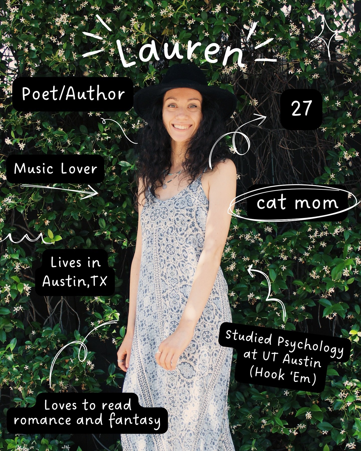 Hey friends! If you&rsquo;ve been here since my poetry days, thank you so much for sticking around. And if you&rsquo;re new &mdash; welcome!

I&rsquo;m Lauren, a romance author living in Austin, TX (but originally from Boston).

I published a poetry 