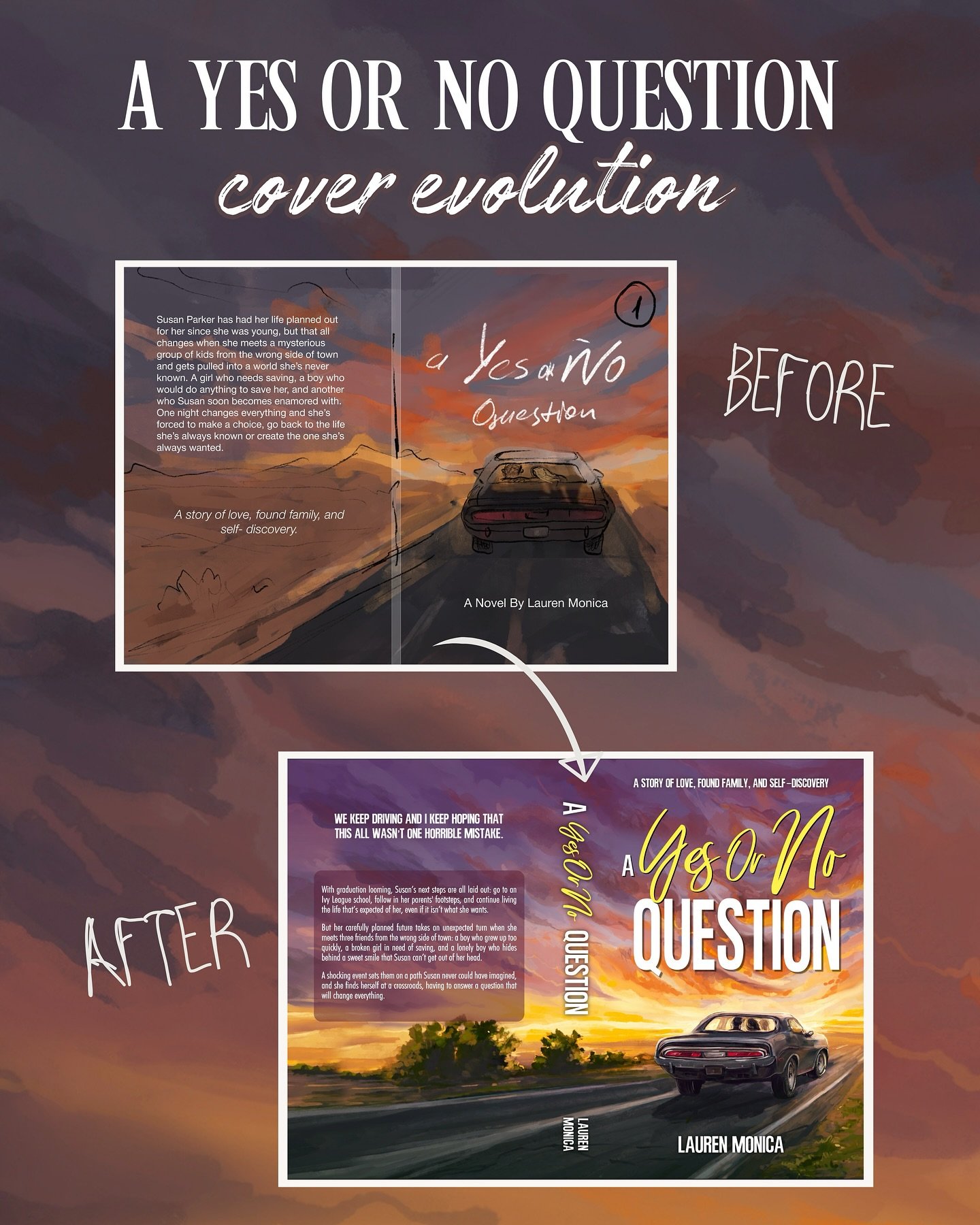 Throwing it back to the early days when we were still working on the cover for A Yes or No Question. 

So grateful to @unfree_artist for creating this beautiful design that perfectly captures the story&rsquo;s vibe! ✨

#indieauthor #authorsofinstagra