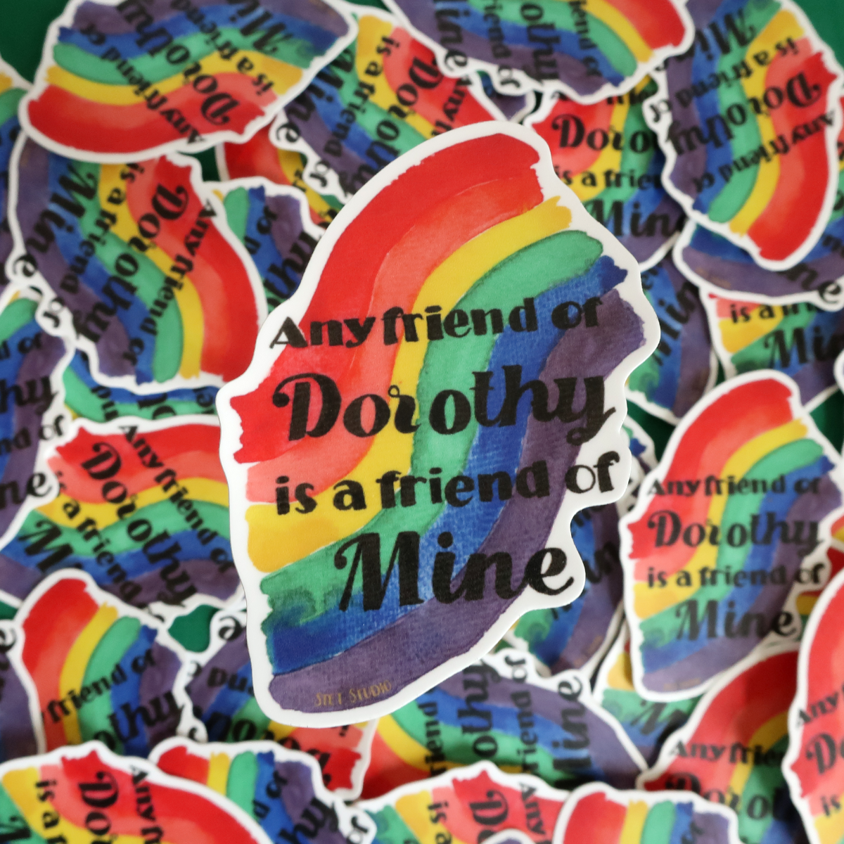 Friend of Dorothy Vinyl Sticker | Watercolor Rainbow