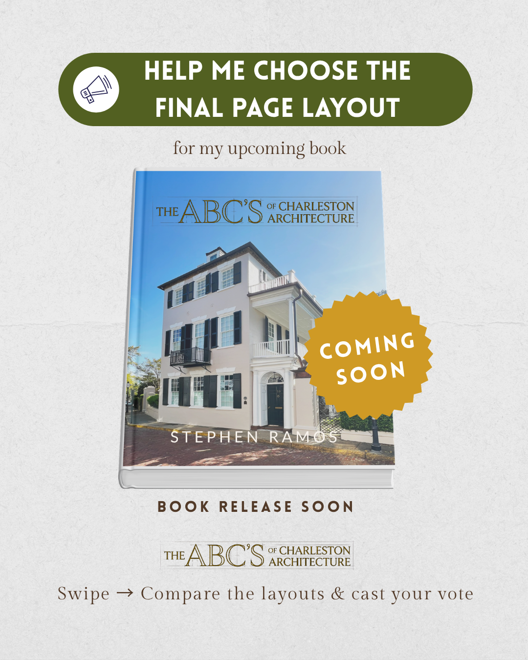 From Instagram Series to a Book: The ABCs of Charleston Architecture