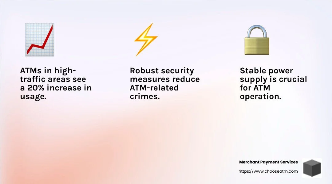 20% increase in foot traffic at a convenience store after ATM installation - ATM site preparation infographic 3_facts_emoji_light-gradient