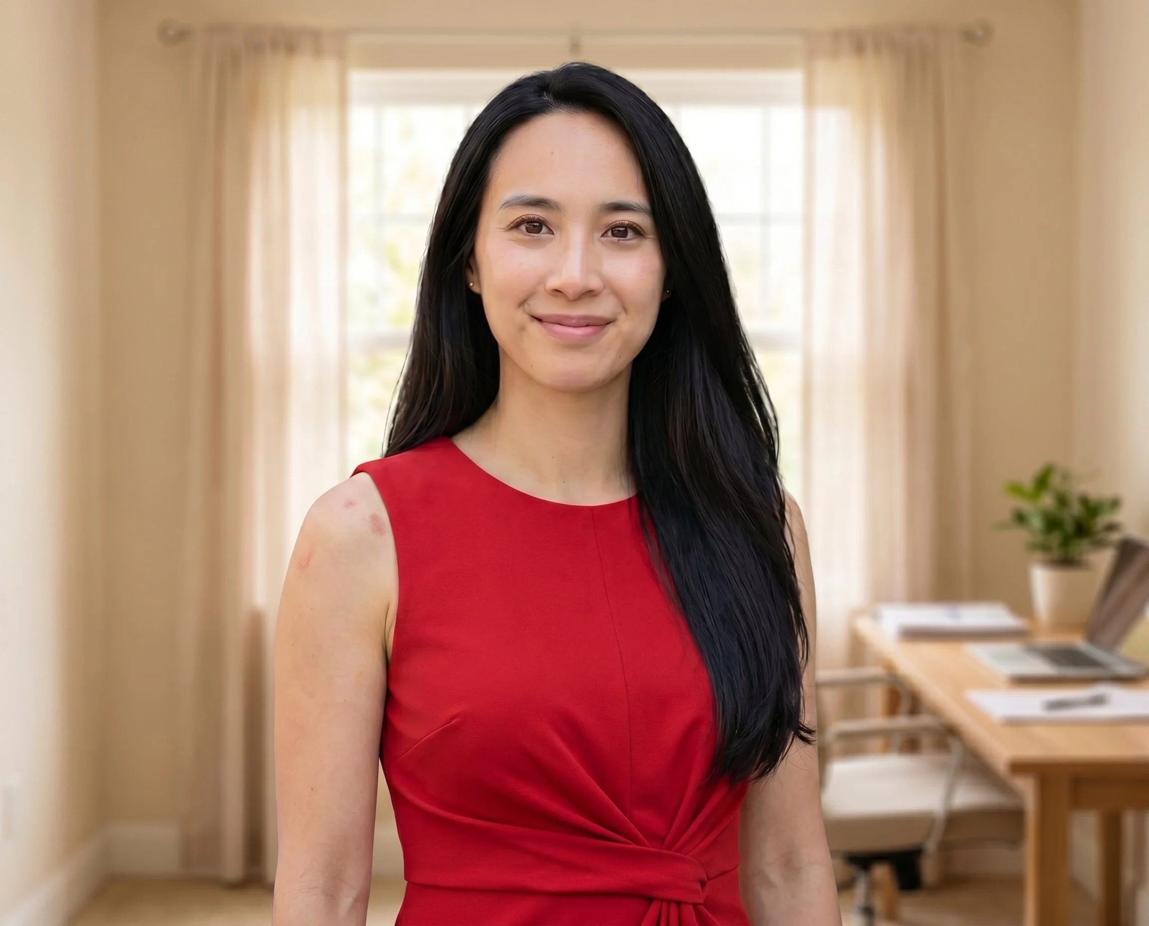 Asian American therapist Kat Chan, LMFT, offering anxiety, trauma, and EMDR therapy in California
