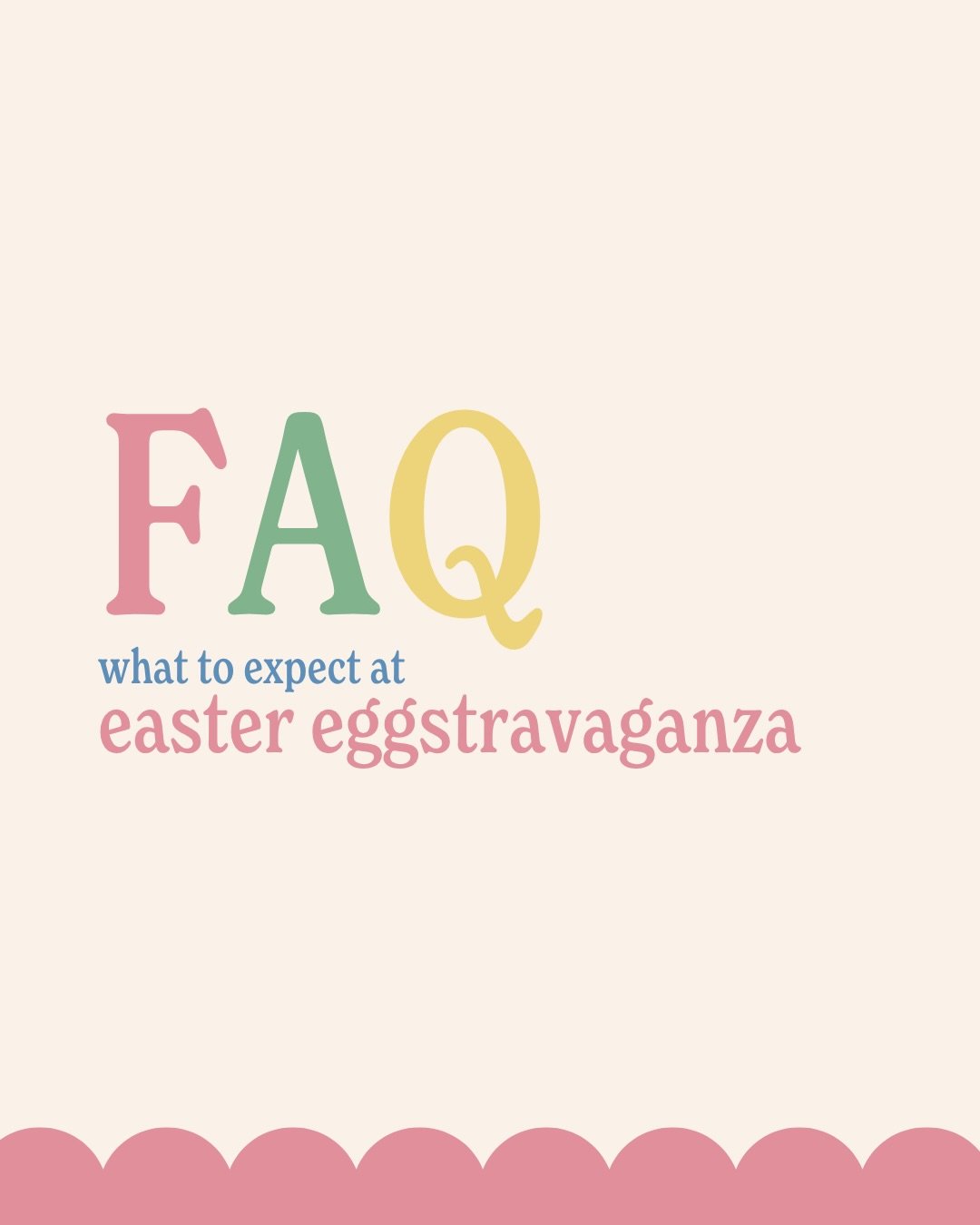 Joining us for Easter Eggstravaganza this Saturday?
Take a look at these FAQs so you &amp; your family are ready to join us 🐰

Not seeing your question? Comment below!